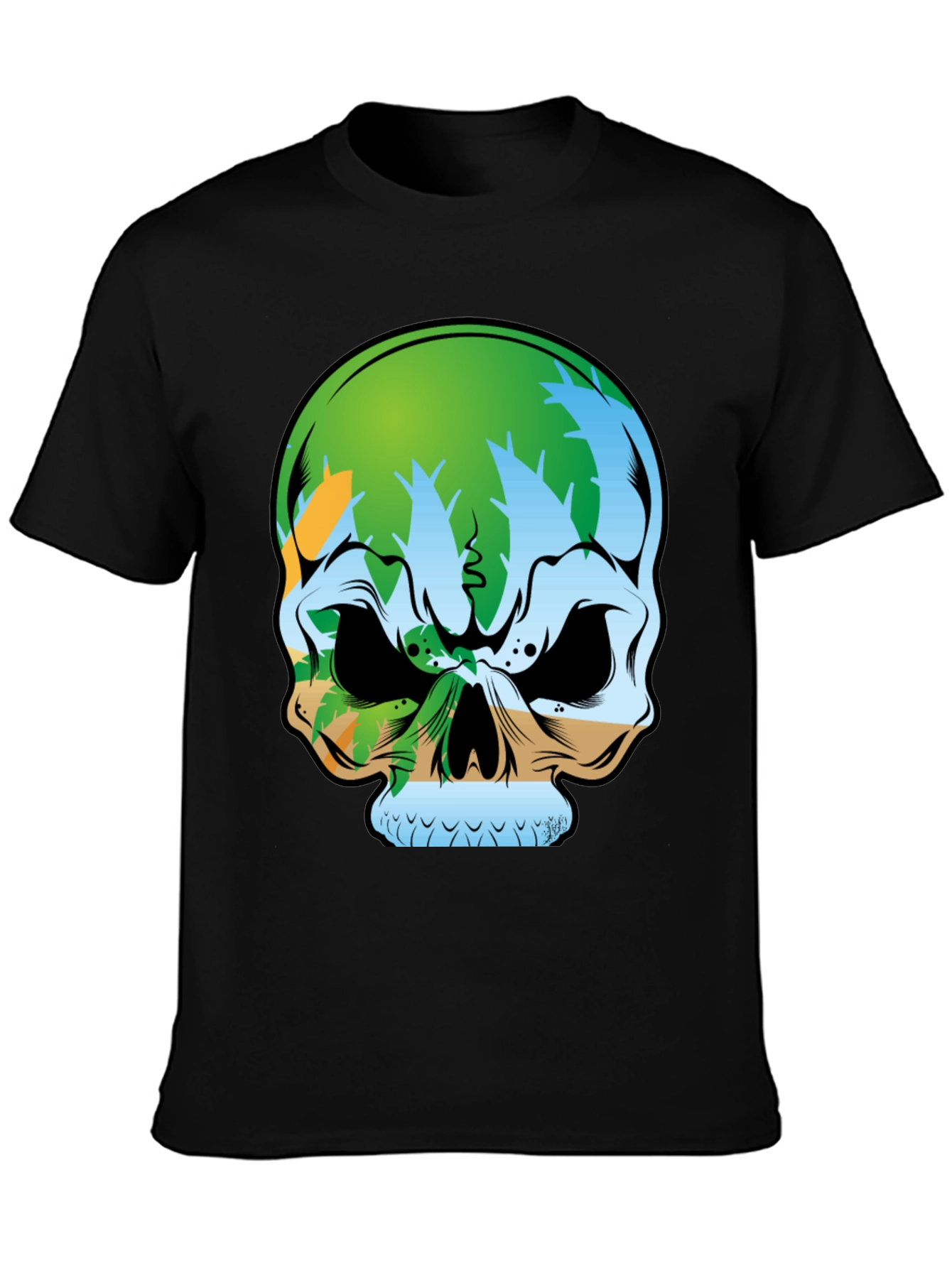 Tropical Skull Graphic Tee - Island Vibes