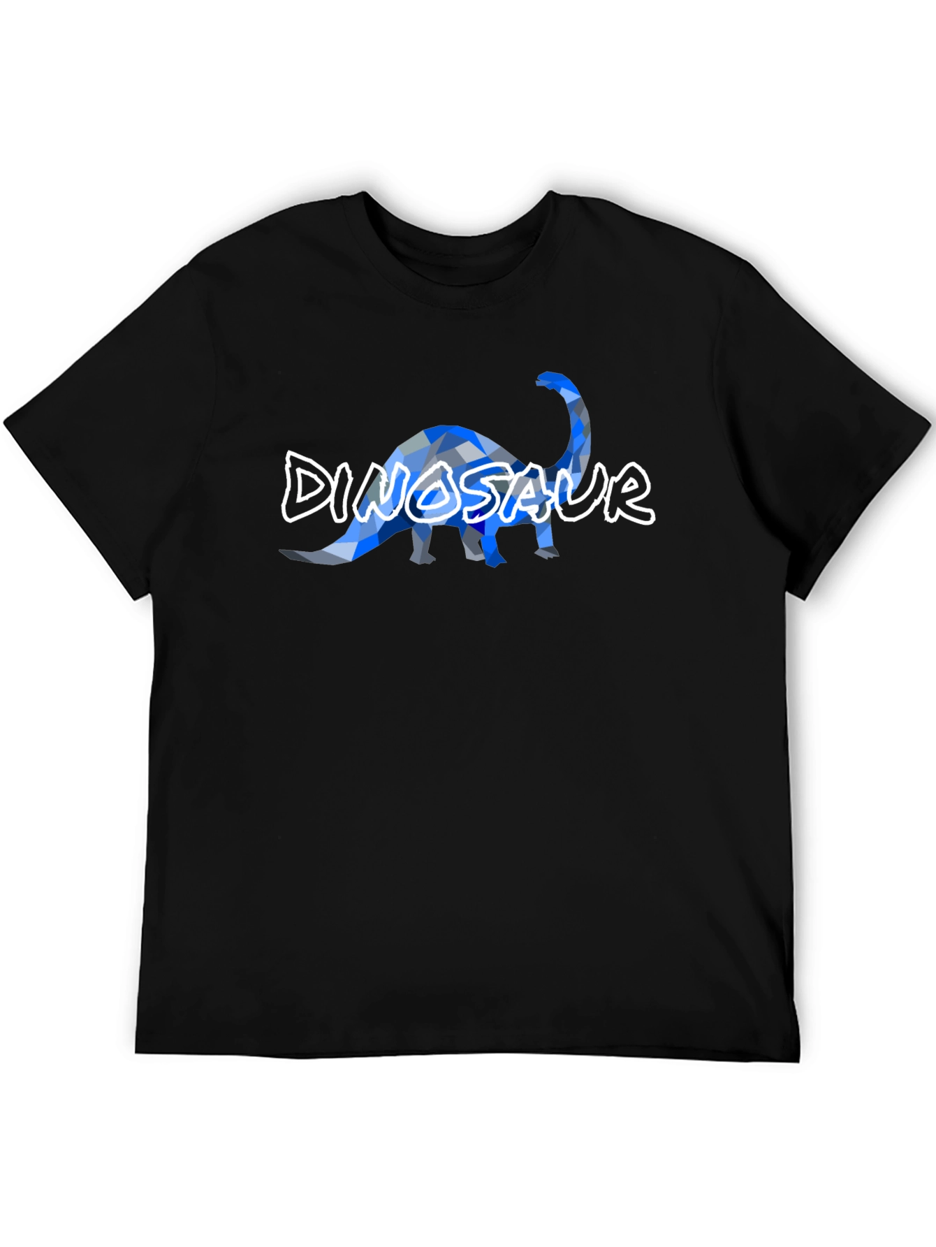 Dinosaur Geometric Graphic Print Mens Tee