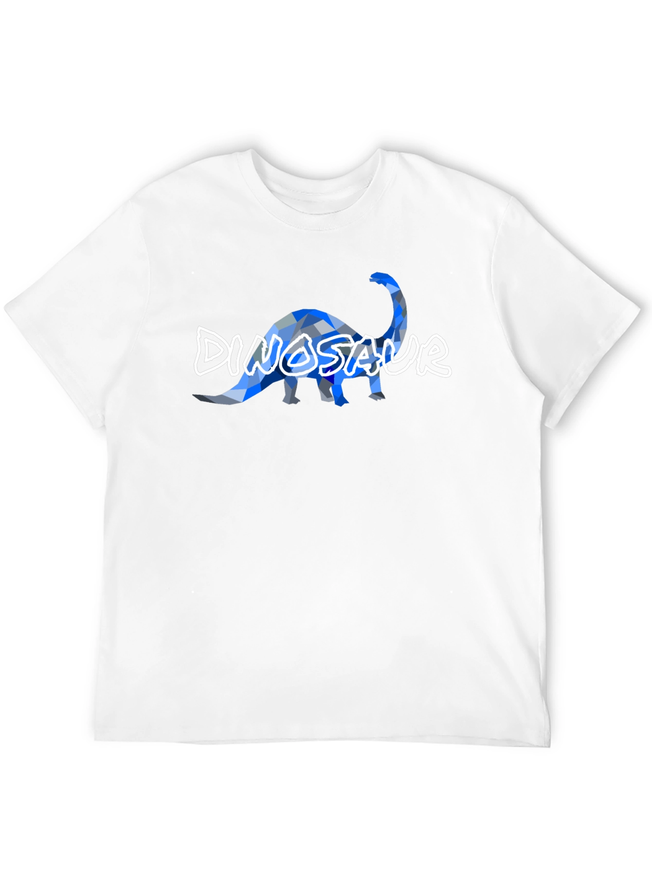 Dinosaur Geometric Graphic Print Mens Tee