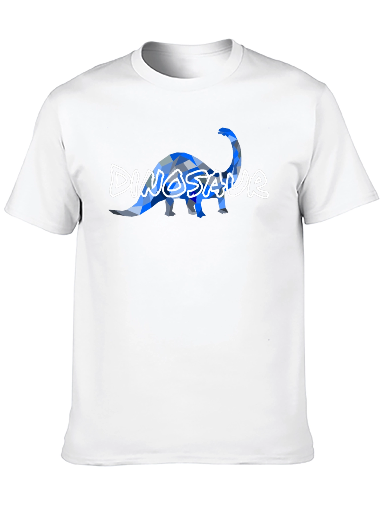 Dinosaur Geometric Graphic Print Mens Tee