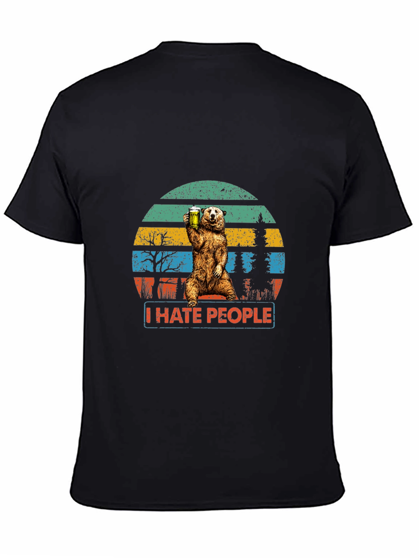 I Hate People Bear Beer T-Shirt