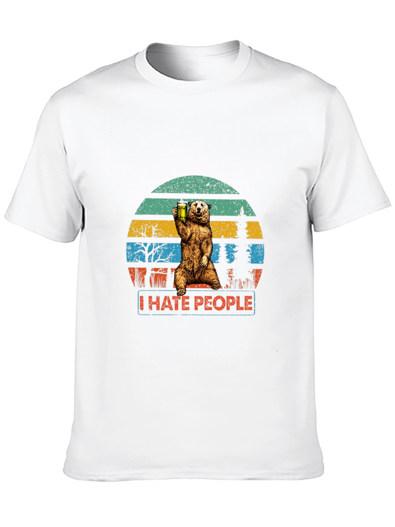I Hate People Bear Beer T-Shirt