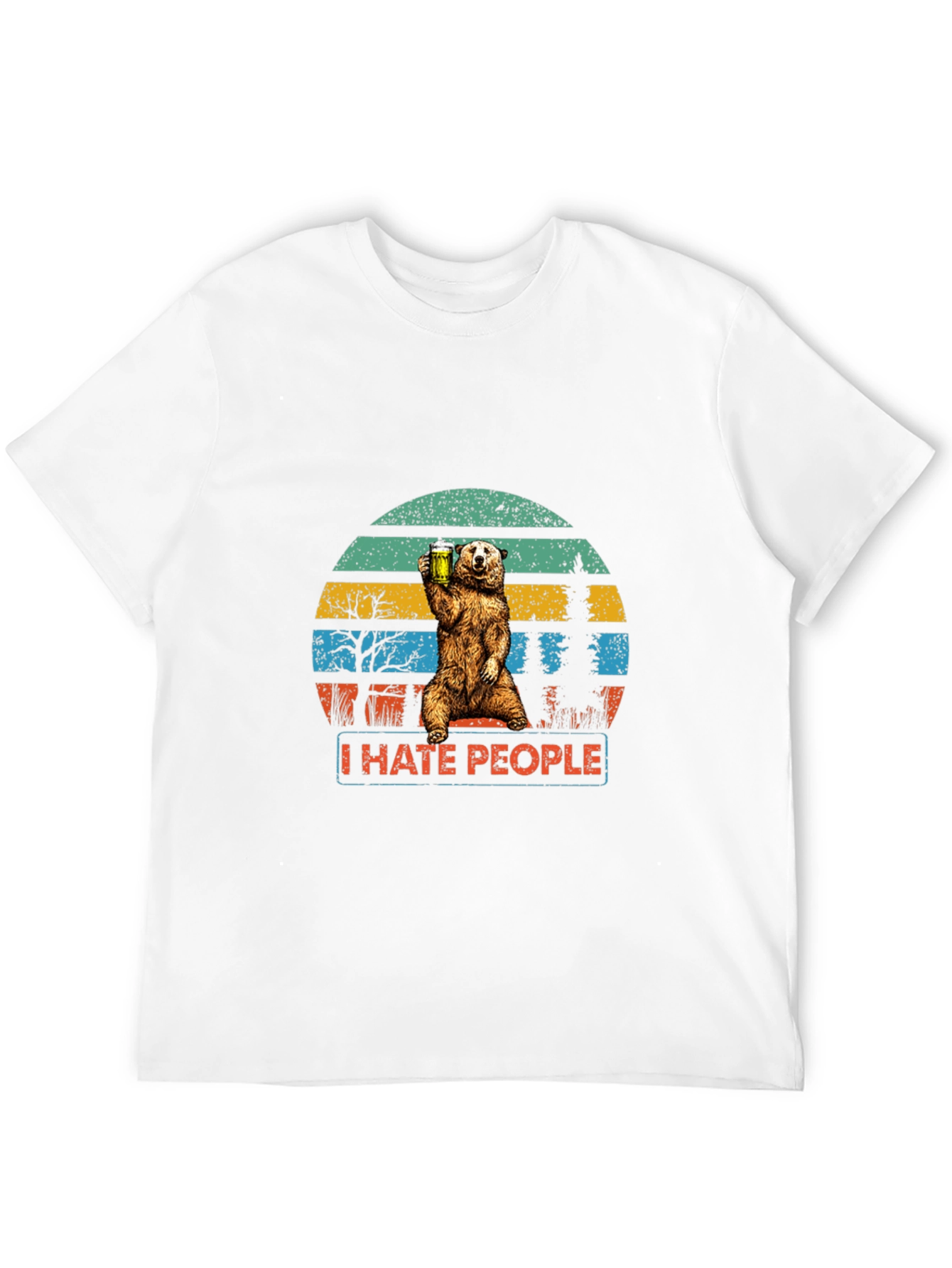 I Hate People Bear Beer T-Shirt