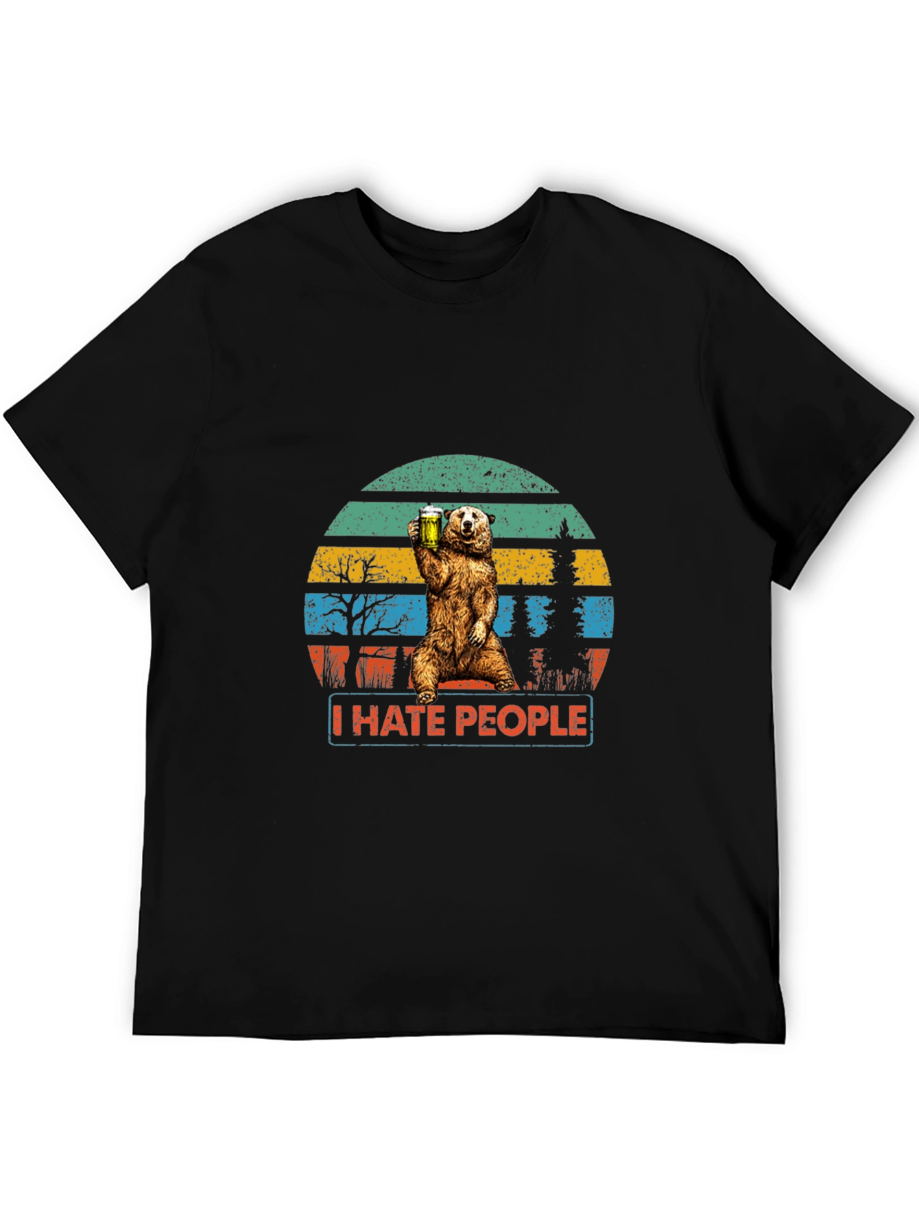 I Hate People Bear Beer T-Shirt