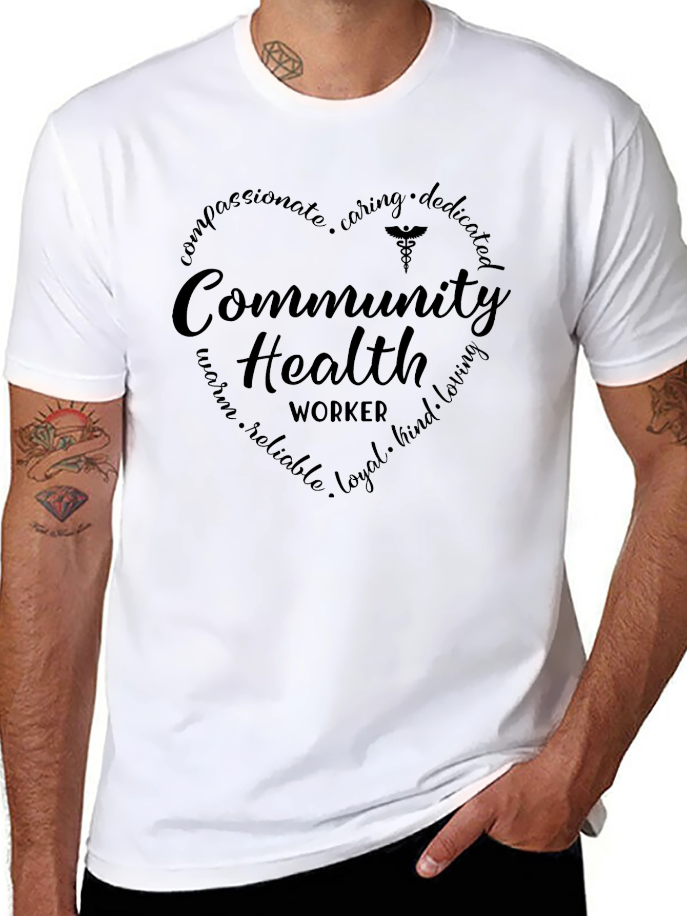 Community Health Worker T-Shirt - Compassionate Caring Design