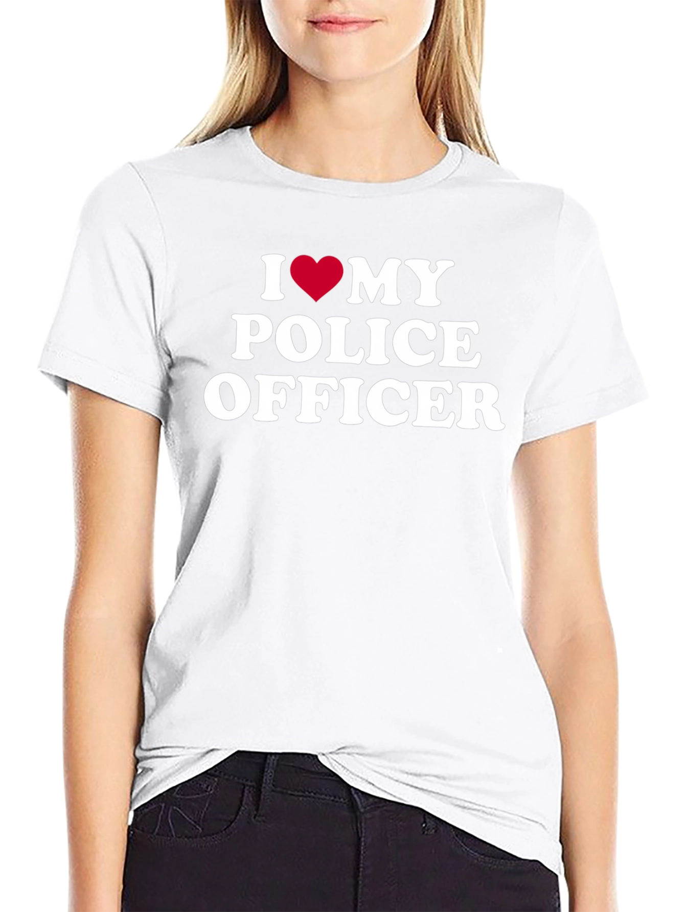 I Heart My Police Officer Graphic T-Shirt