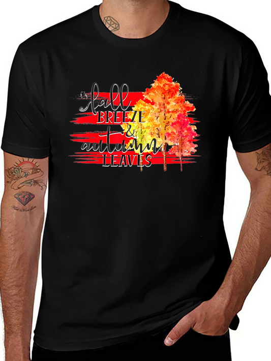Fall Breeze & Autumn Leaves Graphic T-Shirt