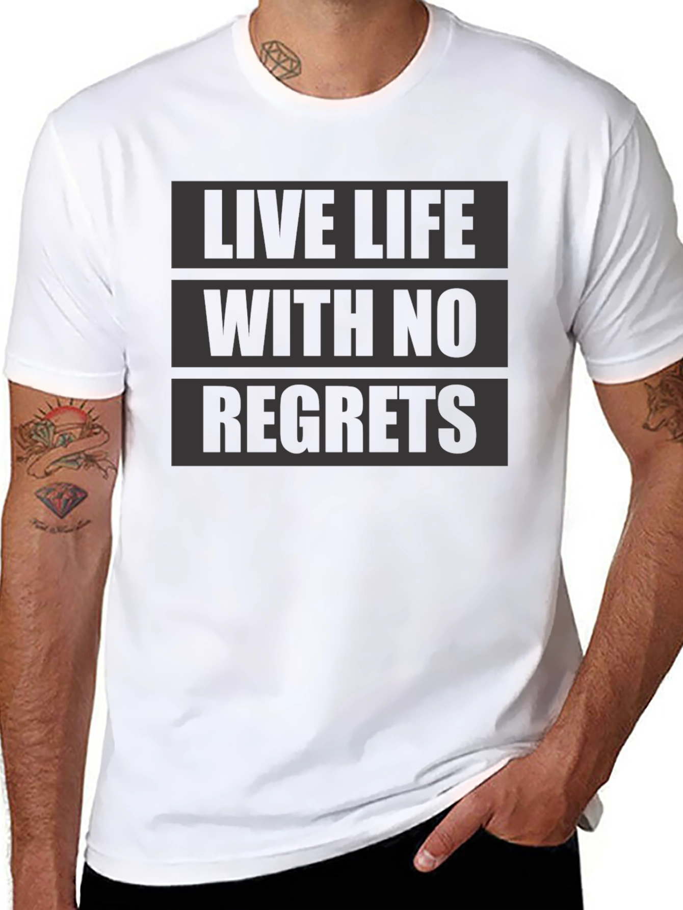 Live Life With No Regrets Graphic T-Shirt