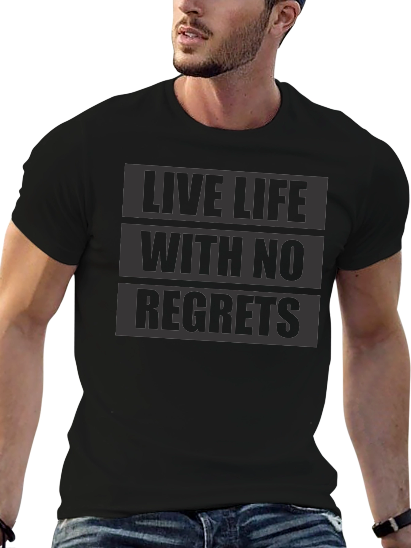 Live Life With No Regrets Graphic T-Shirt