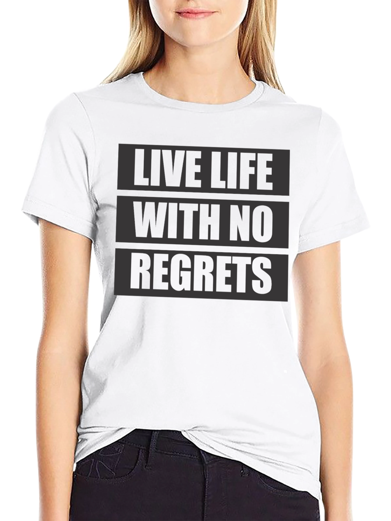 Live Life With No Regrets Graphic T-Shirt