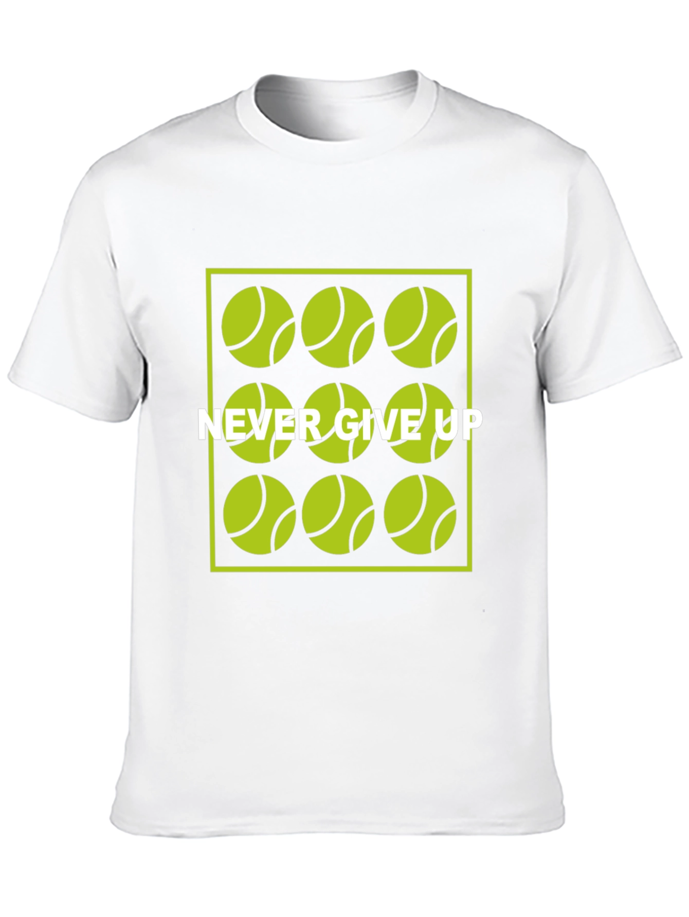 Never Give Up Tennis Ball Graphic T-Shirt