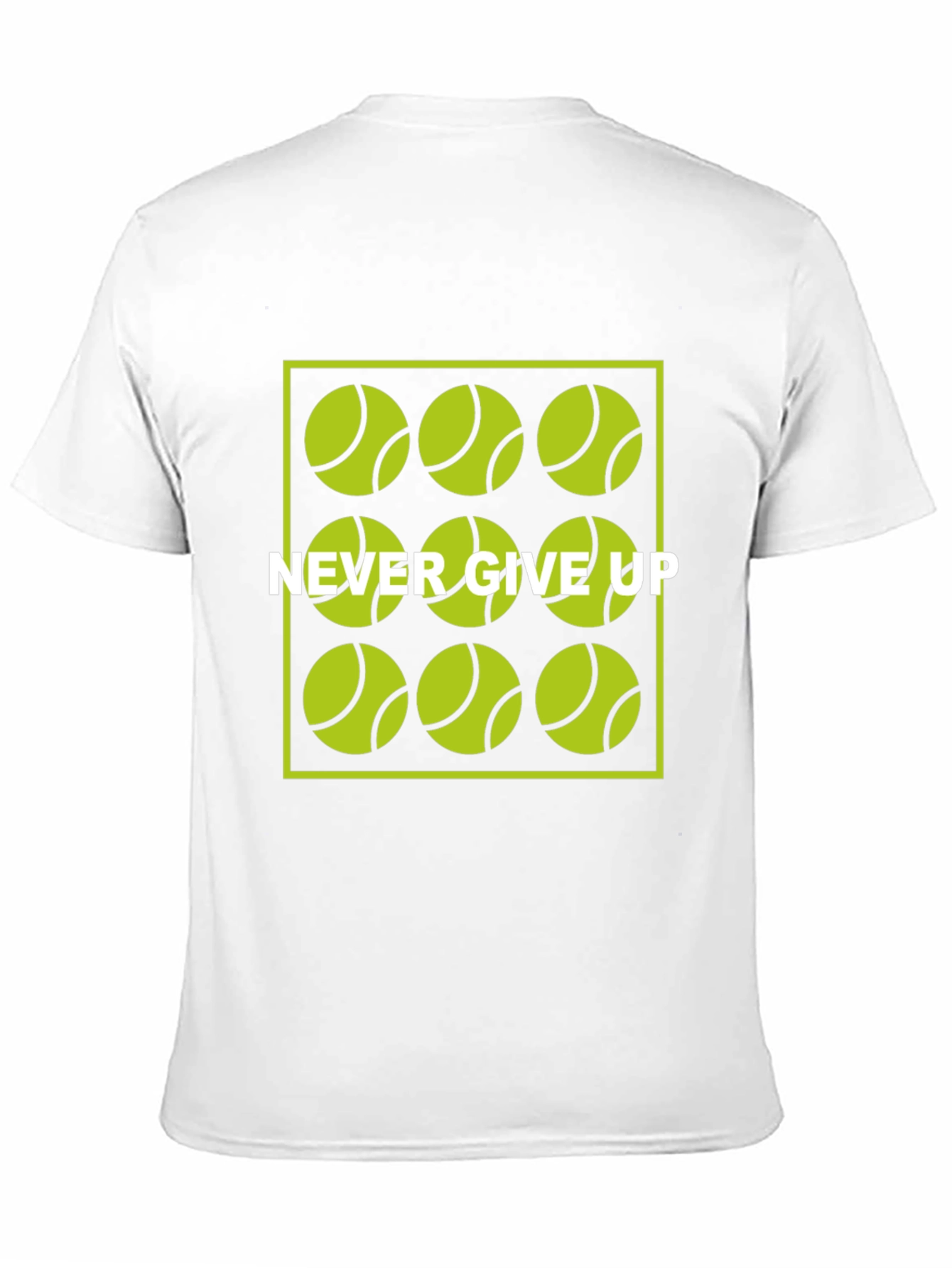 Never Give Up Tennis Ball Graphic T-Shirt