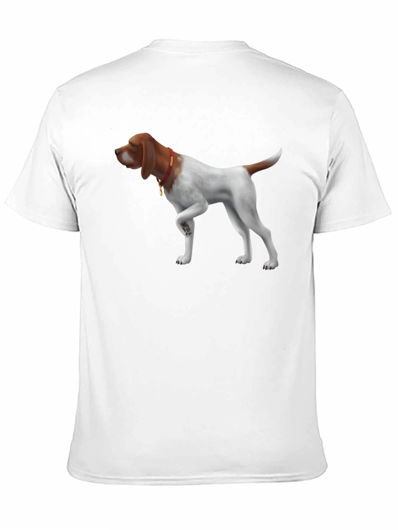 Dog Pointer Graphic Tee - Mens Black Cotton Shirt
