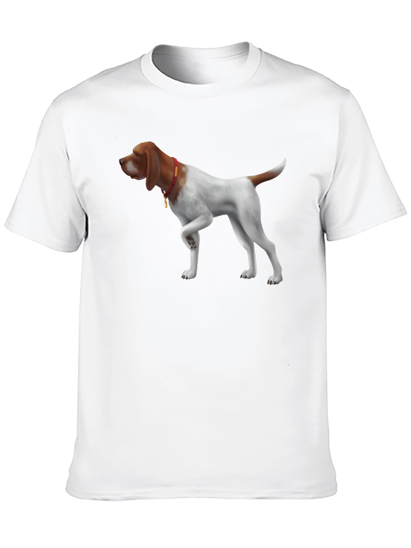 Dog Pointer Graphic Tee - Mens Black Cotton Shirt