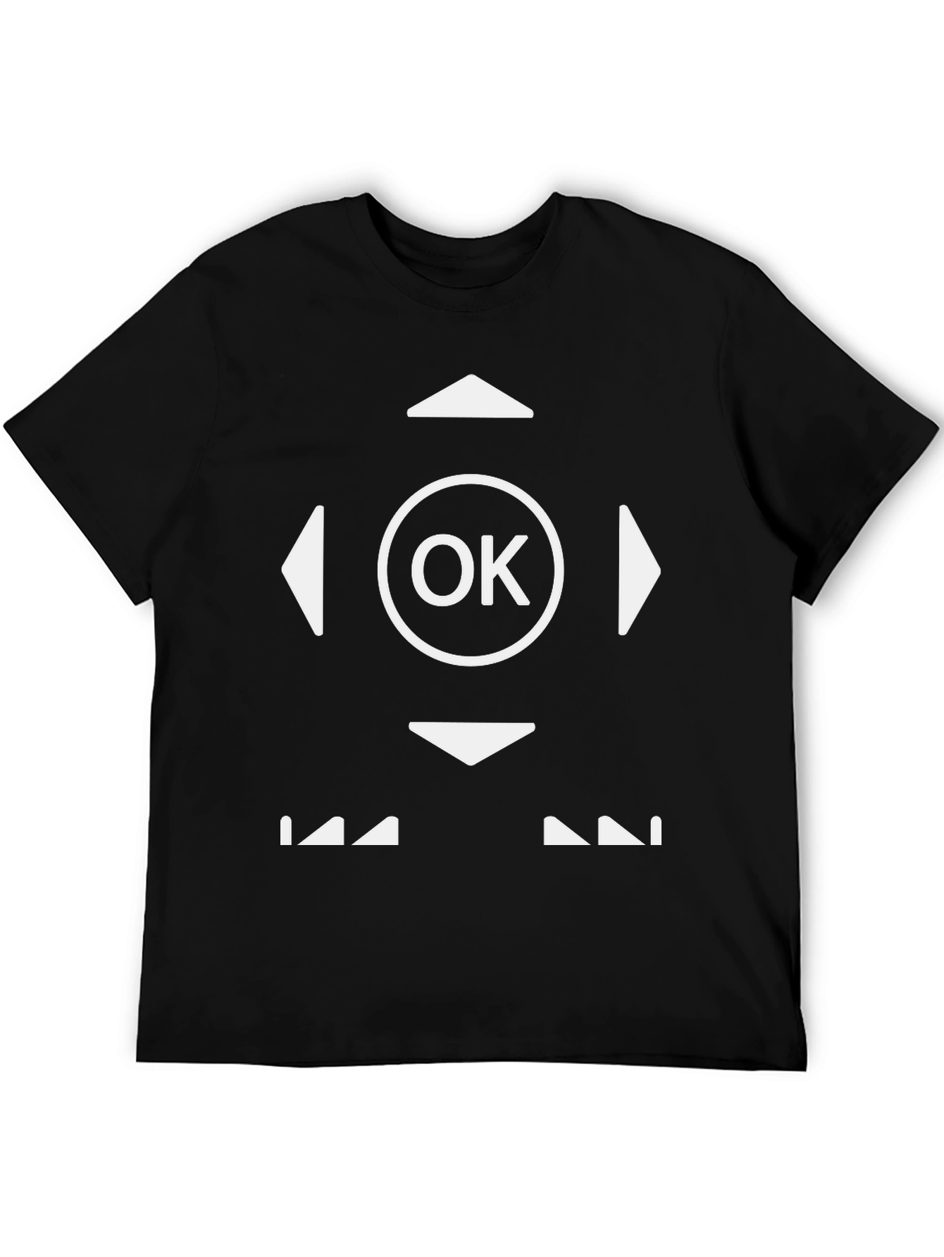 OK Controller Black T-Shirt - Novelty Gamer Tee