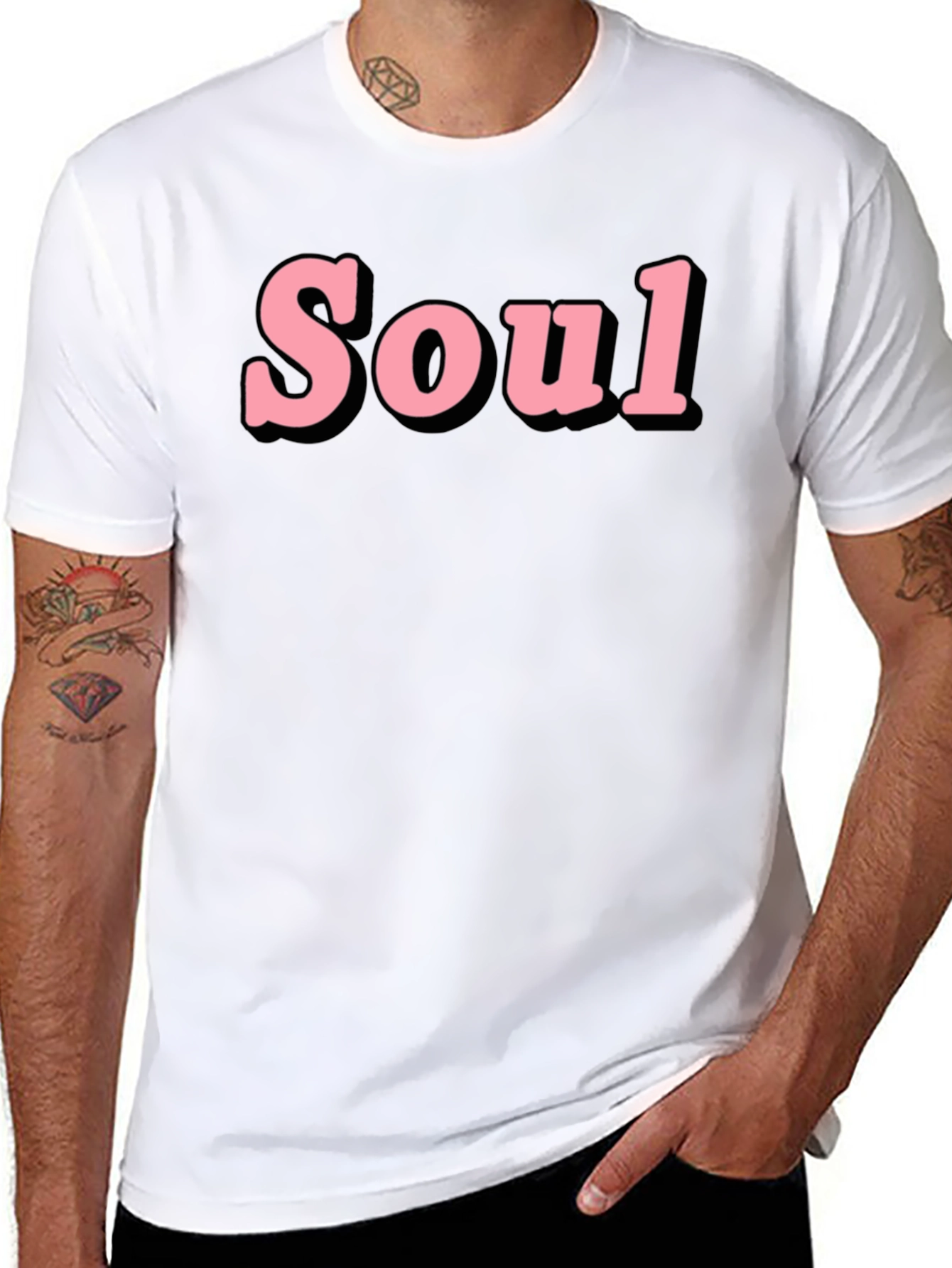 Stylish Soul Graphic T-Shirt - Black