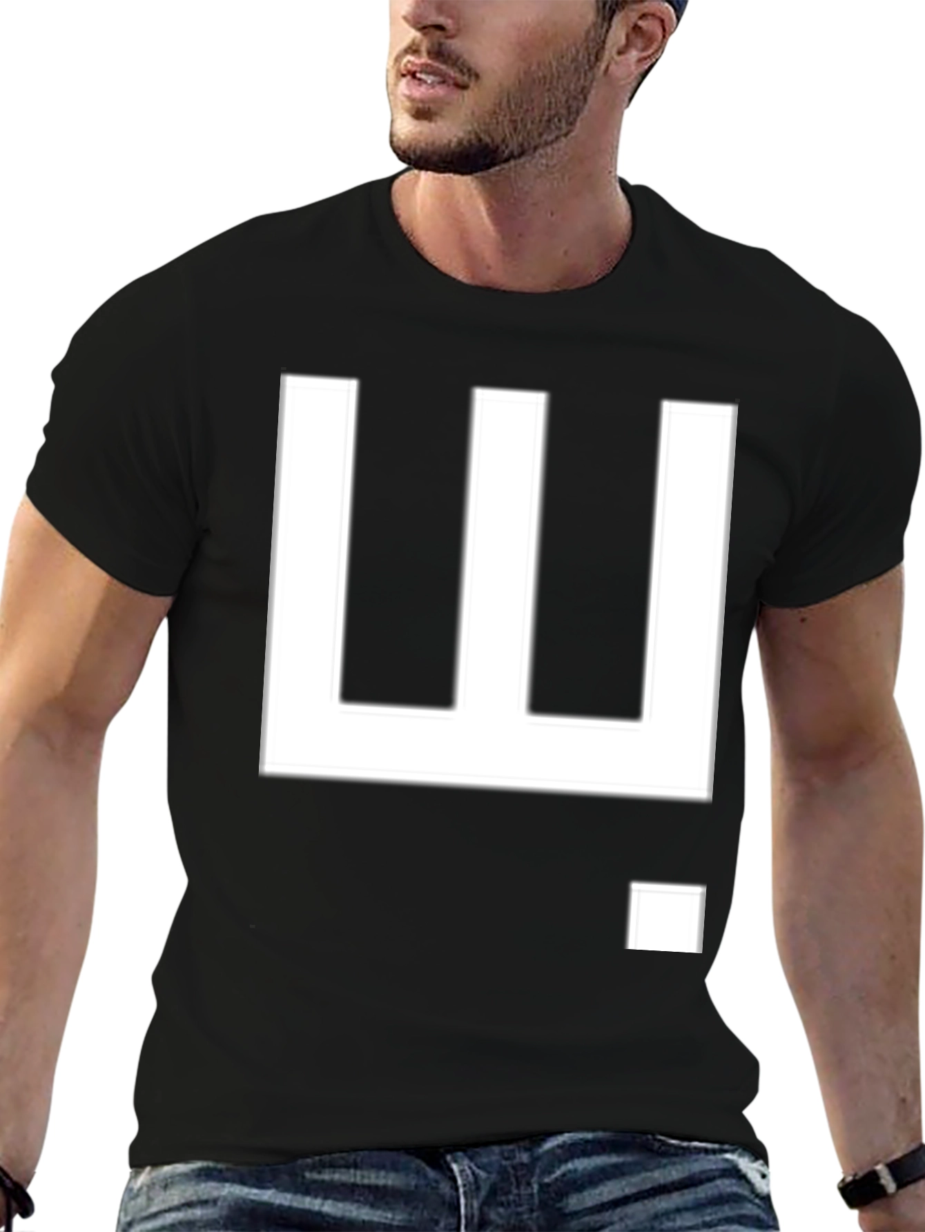 Geometric Minimalist Black T-Shirt