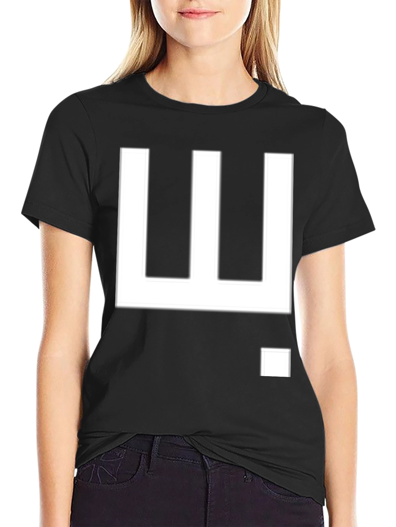Geometric Minimalist Black T-Shirt