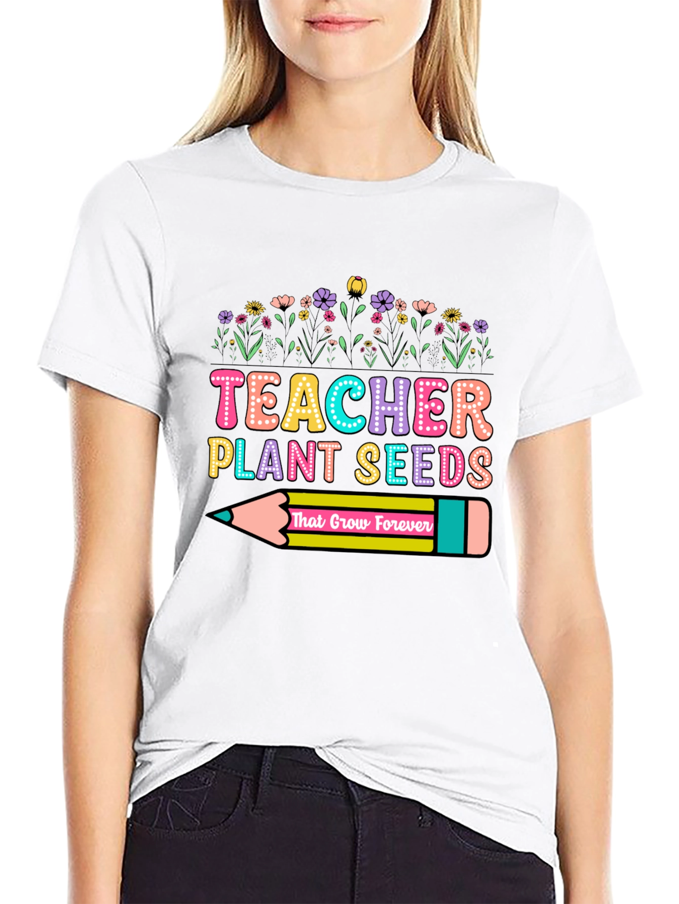 Teacher Plant Seeds Graphic T-Shirt