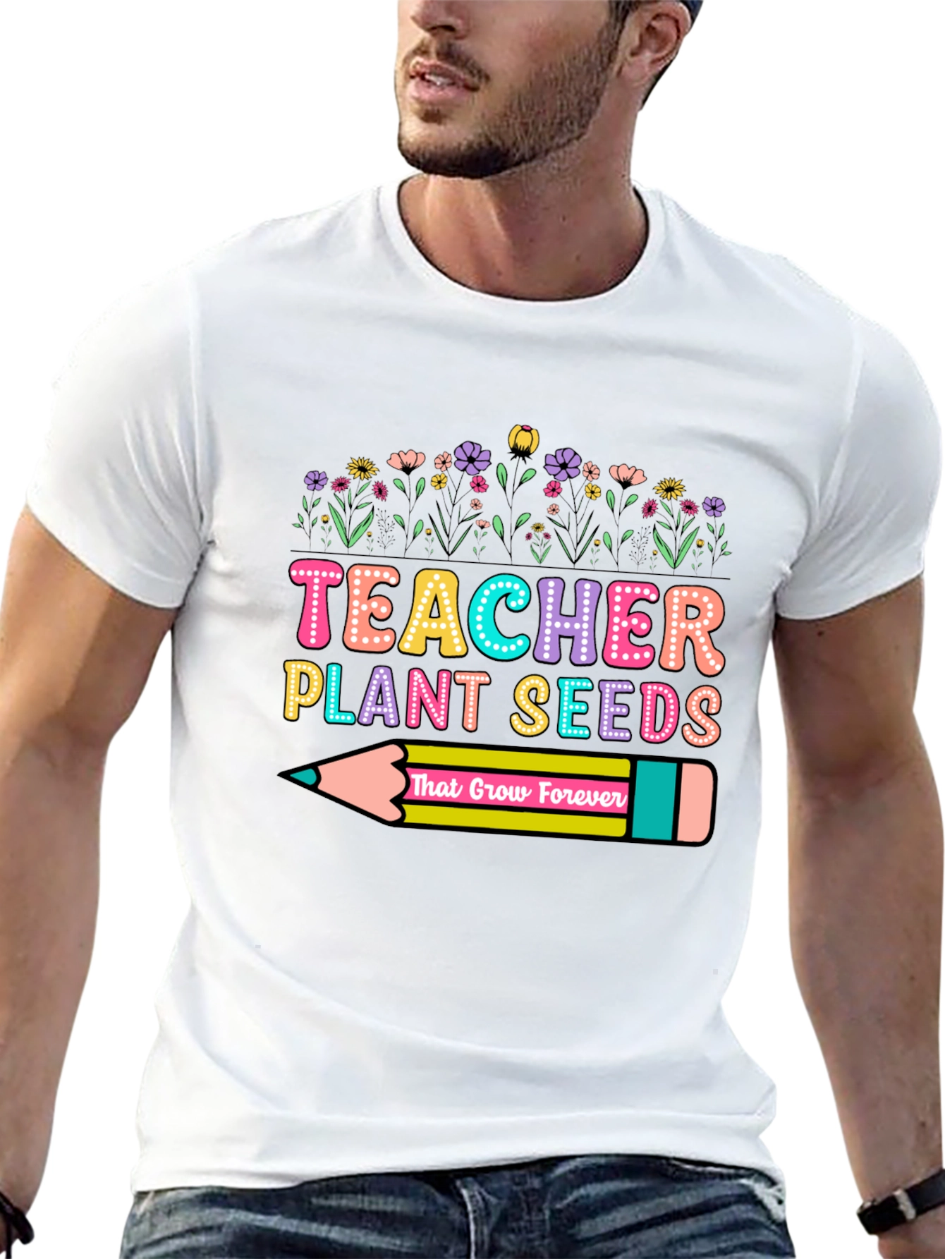 Teacher Plant Seeds Graphic T-Shirt