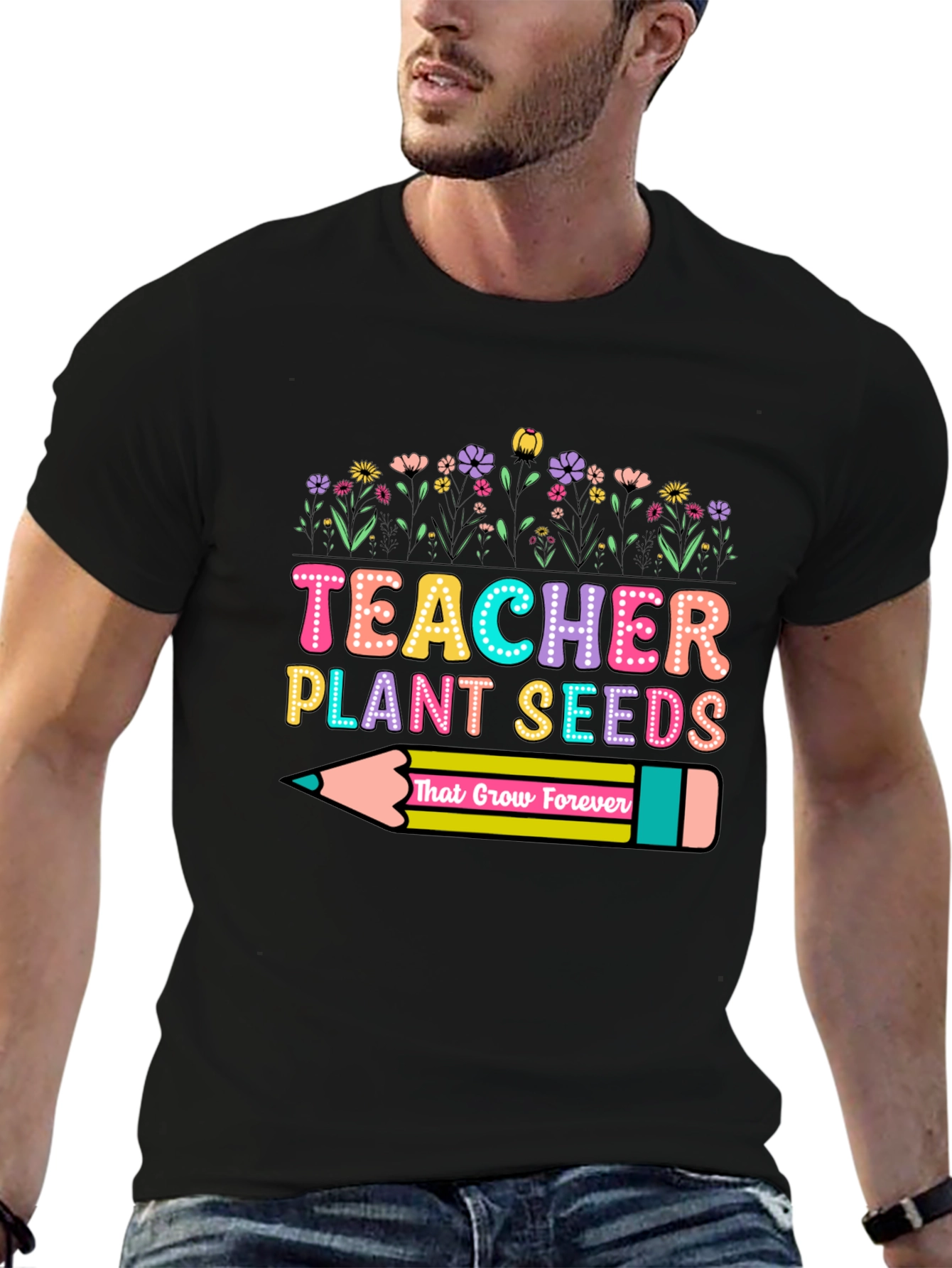 Teacher Plant Seeds Graphic T-Shirt