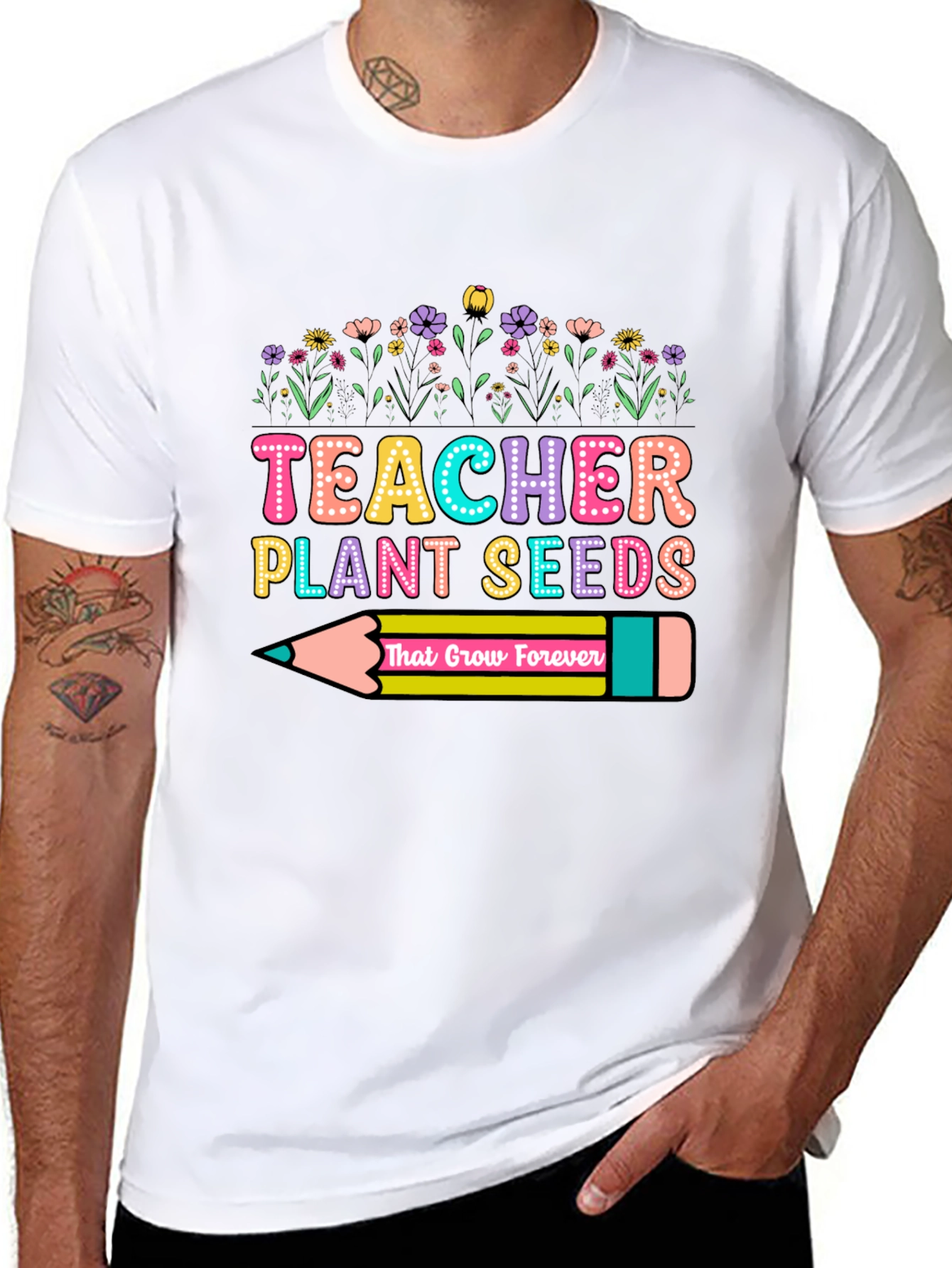 Teacher Plant Seeds Graphic T-Shirt
