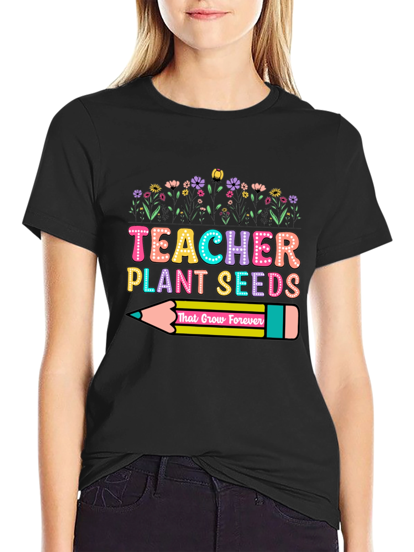 Teacher Plant Seeds Graphic T-Shirt