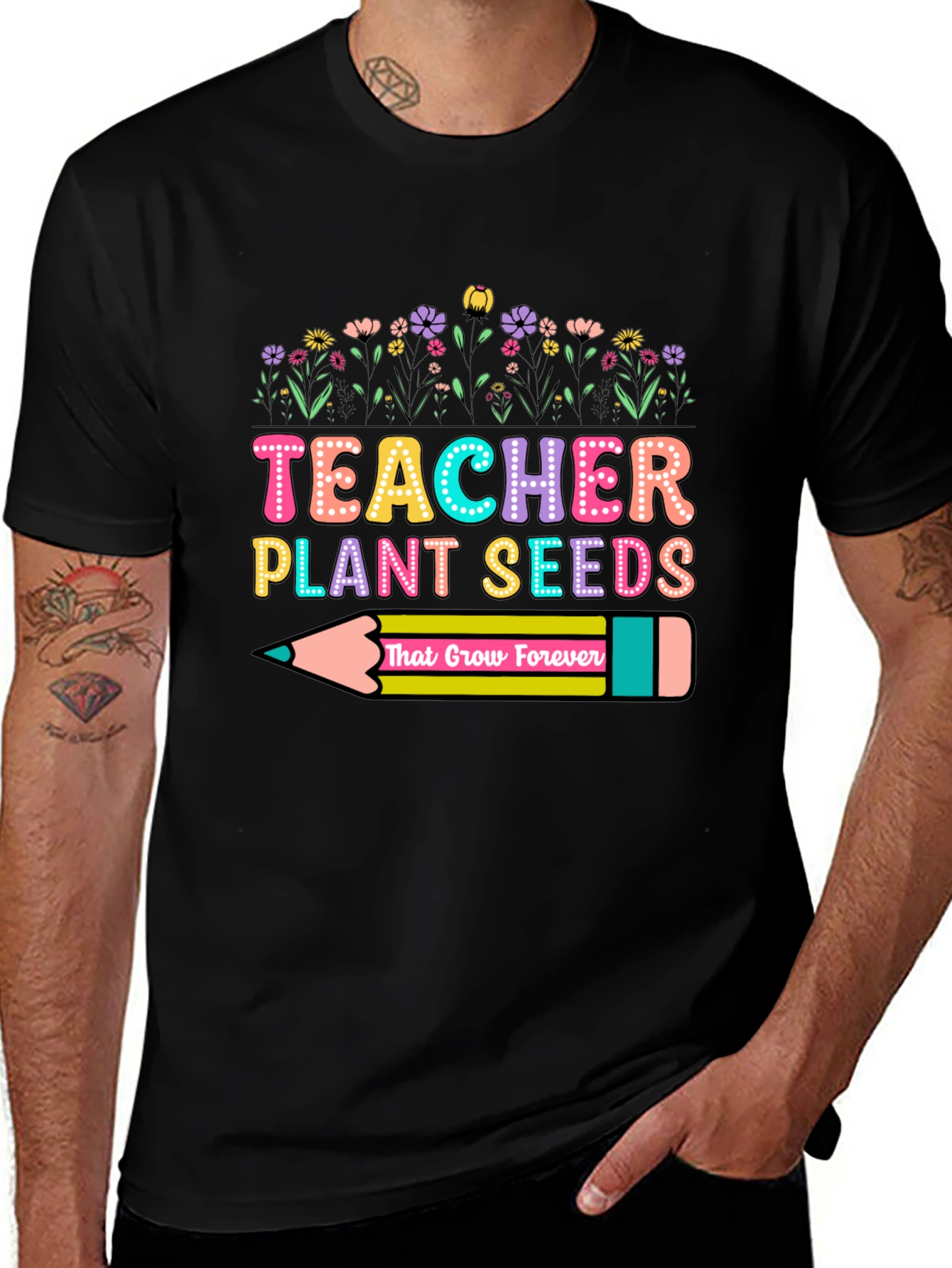 Teacher Plant Seeds Graphic T-Shirt