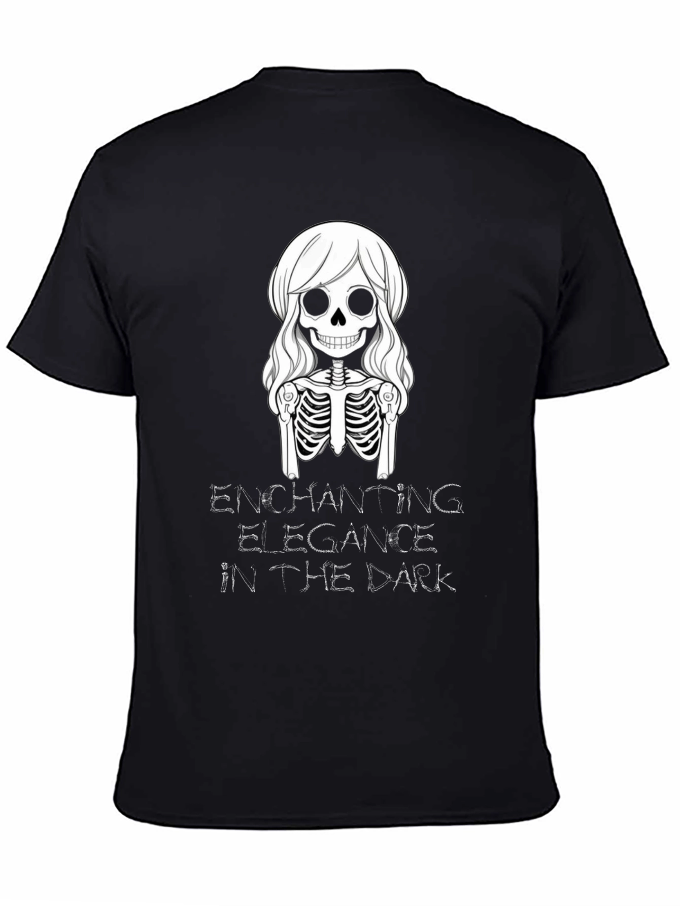 Enchanting Elegance Skeleton Graphic T-Shirt