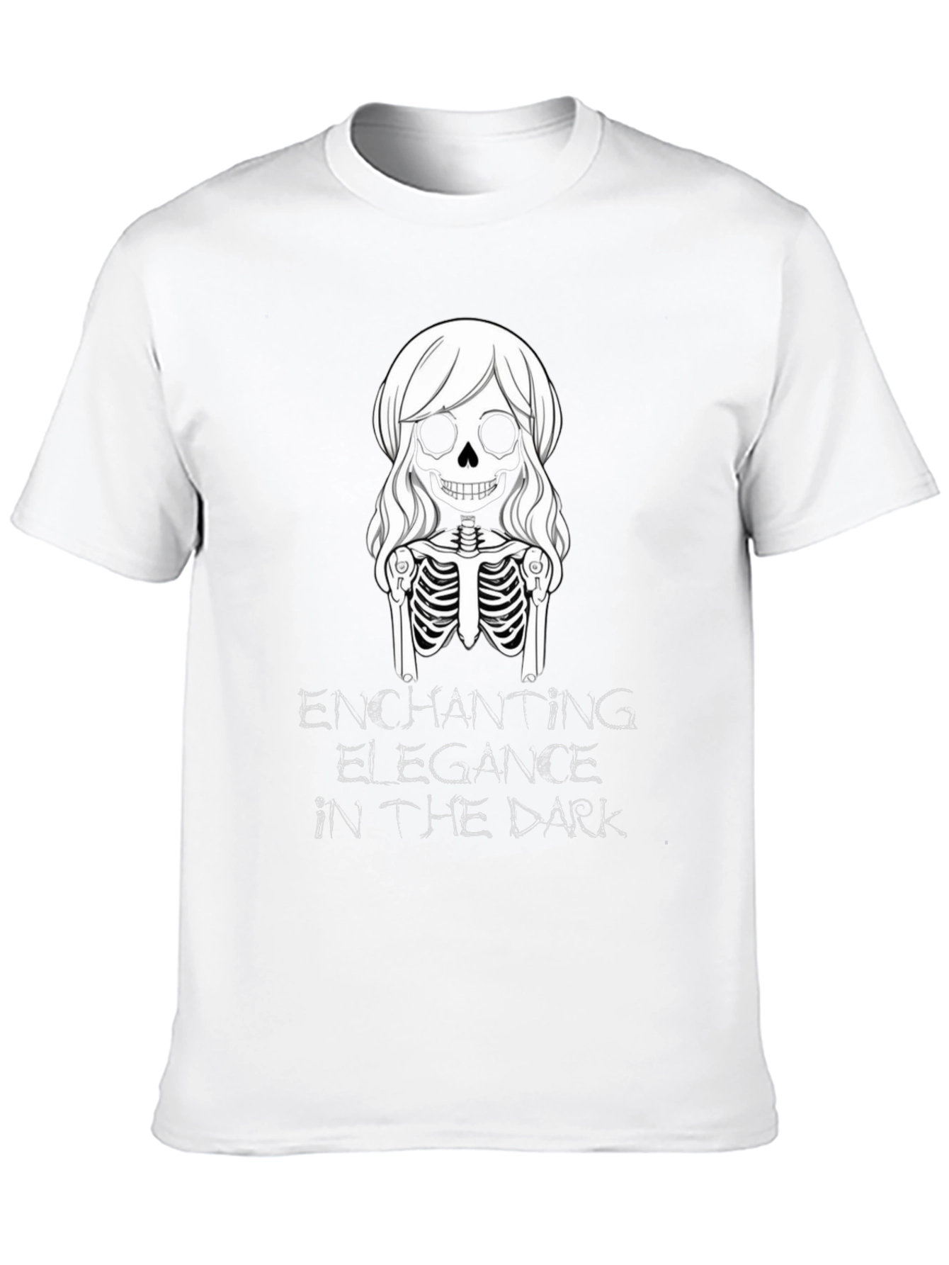Enchanting Elegance Skeleton Graphic T-Shirt