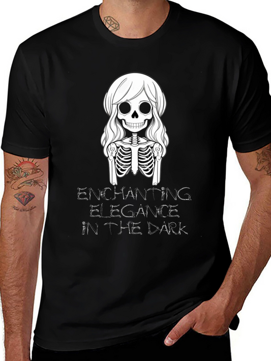 Enchanting Elegance Skeleton Graphic T-Shirt