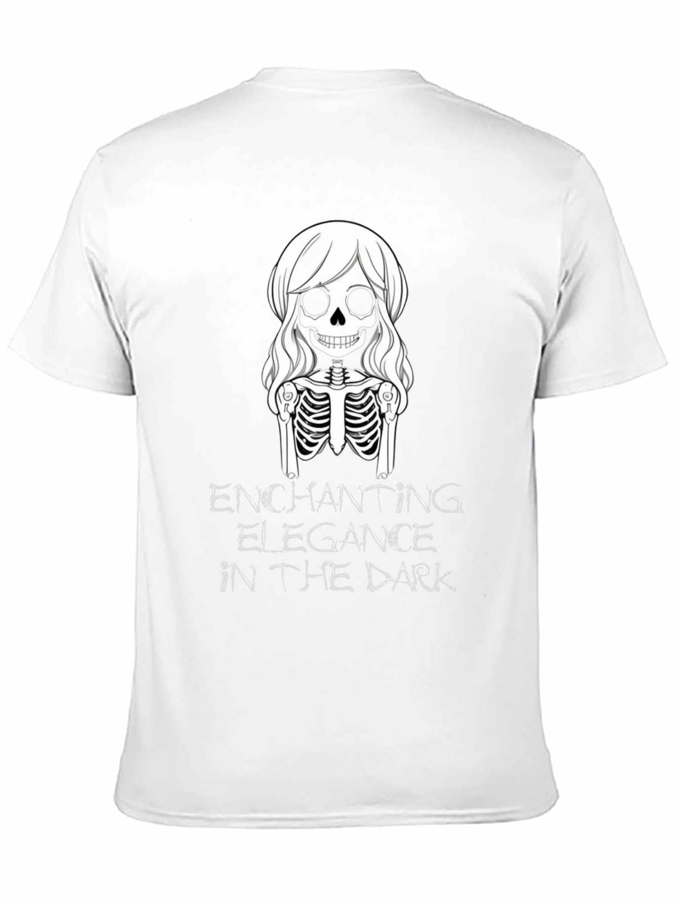 Enchanting Elegance Skeleton Graphic T-Shirt