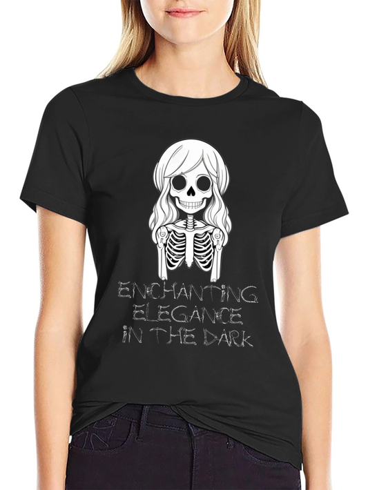 Enchanting Elegance Skeleton Graphic T-Shirt