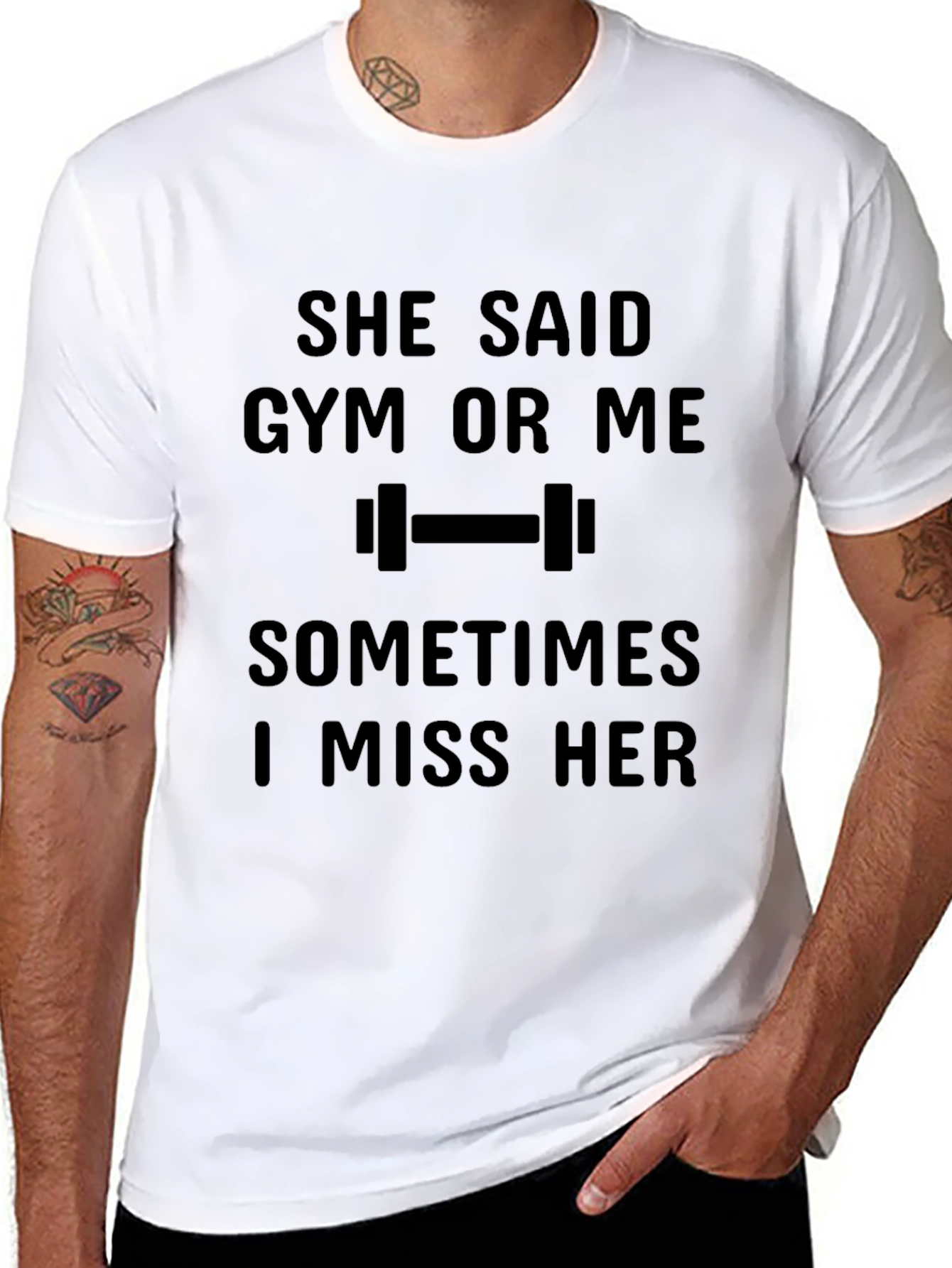 Gym or Me Mens Black T-Shirt