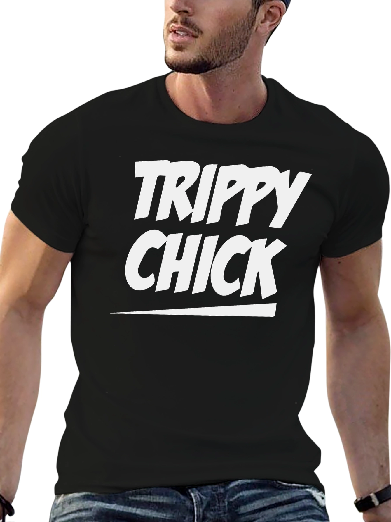 Trippy Chick Graphic Tee - Unisex Black T-Shirt