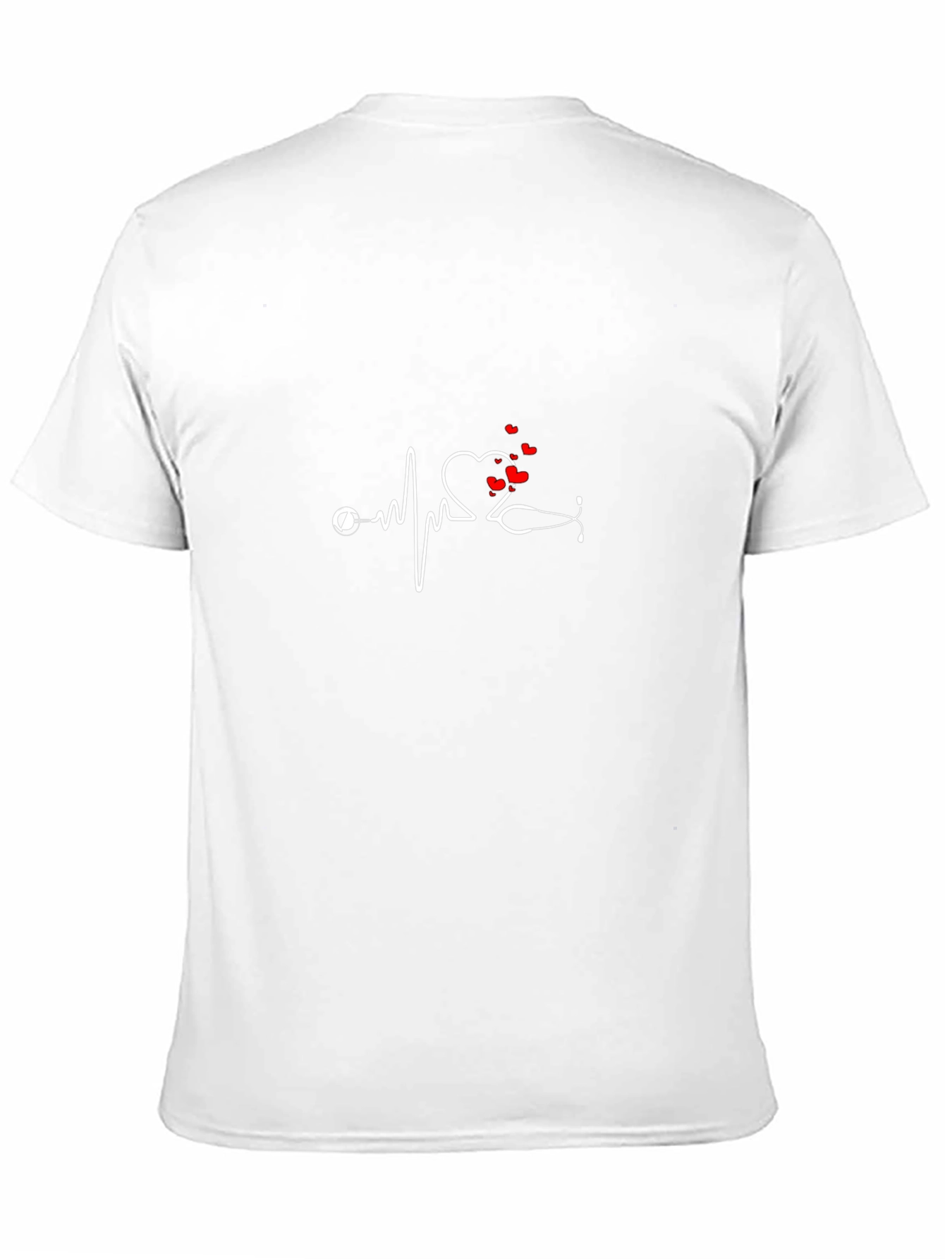 Heartbeat Stethoscope Graphic Tee - Black
