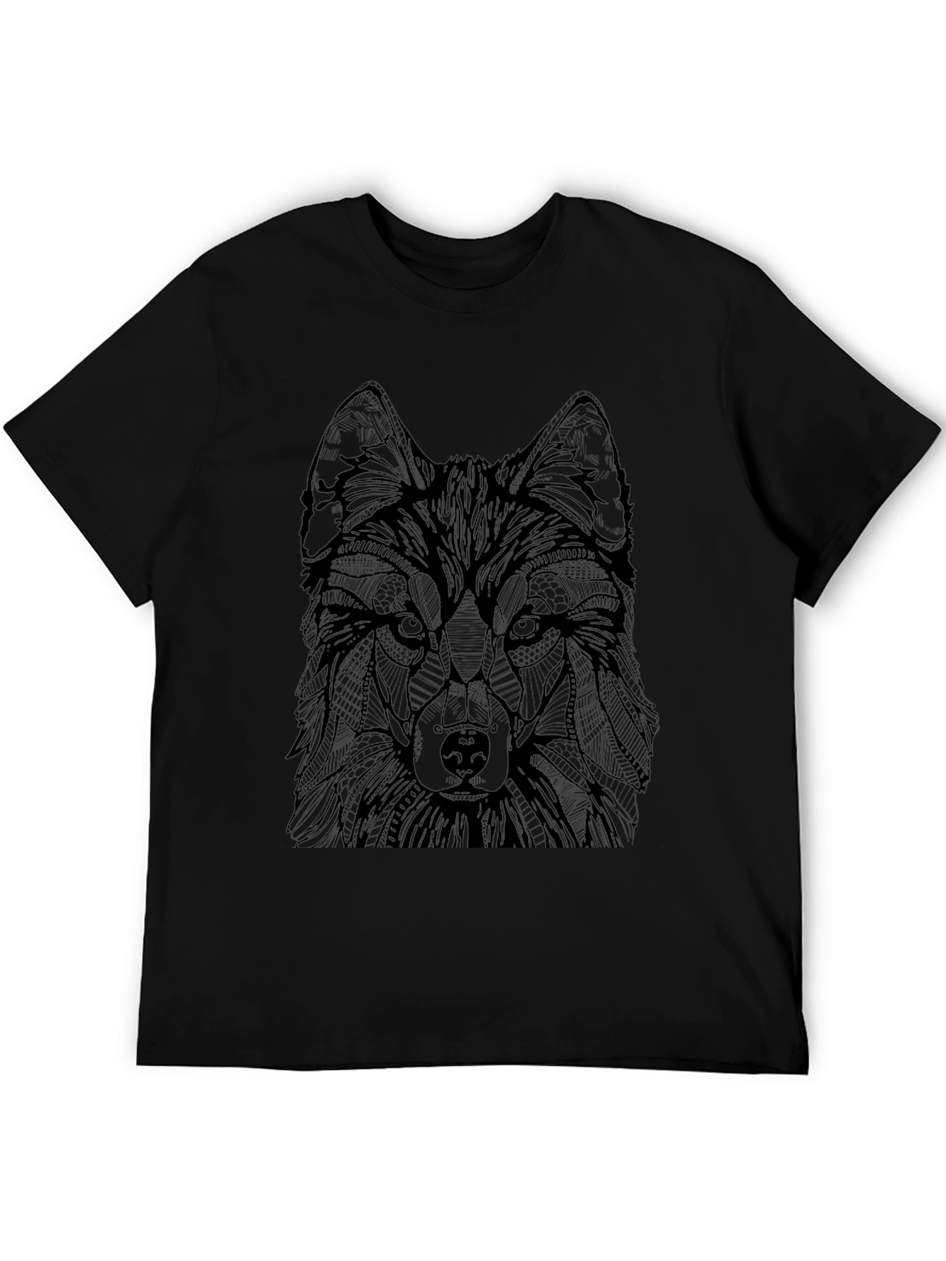 Wolf Graphic Print Mens T-Shirt