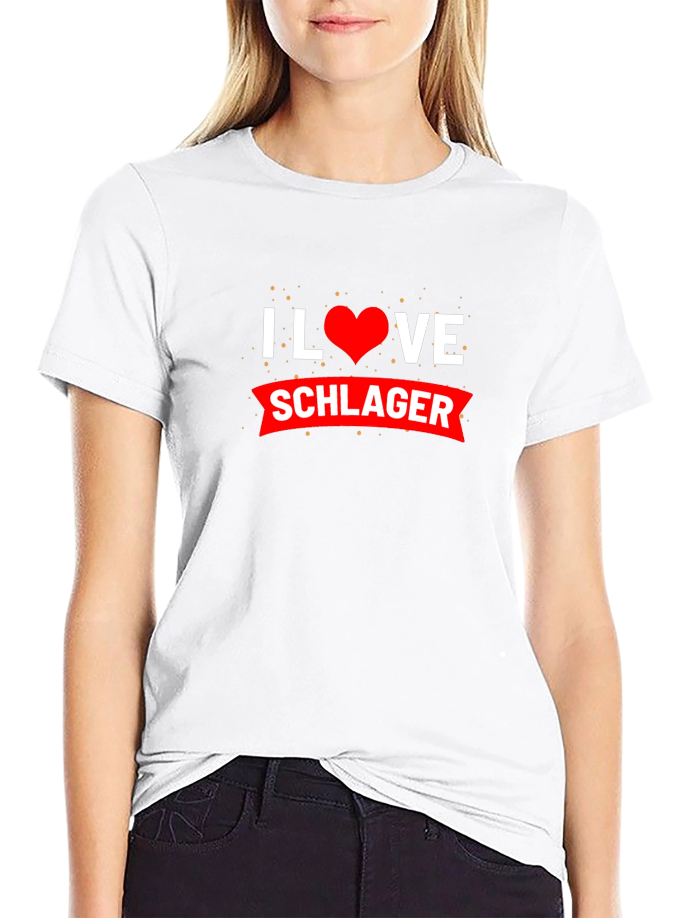 I Love Schlager Black T-Shirt