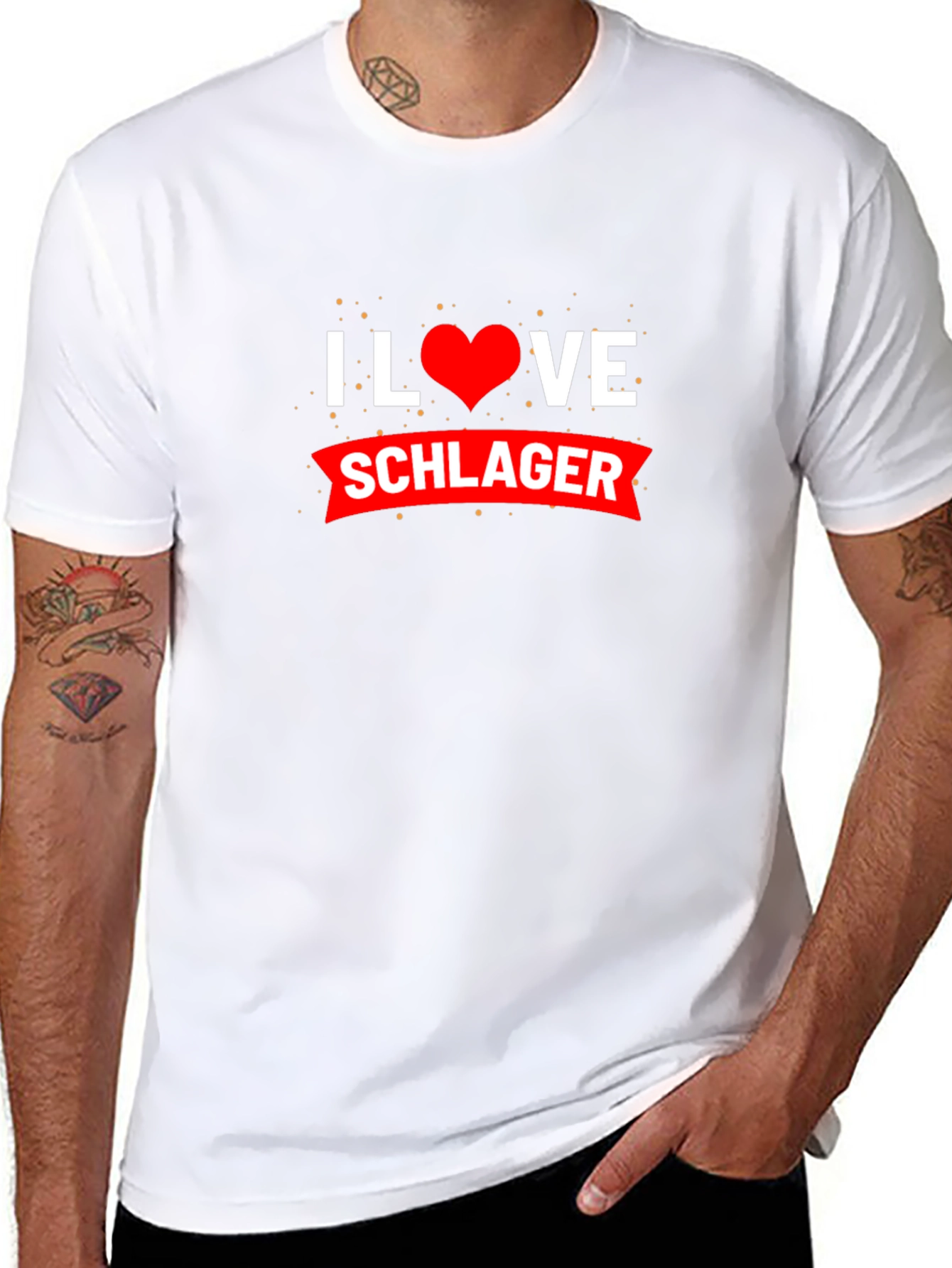 I Love Schlager Black T-Shirt