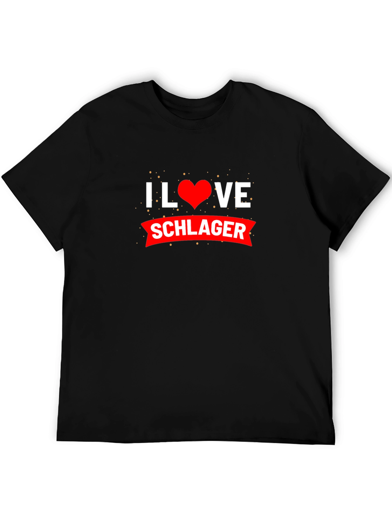 I Love Schlager Black T-Shirt