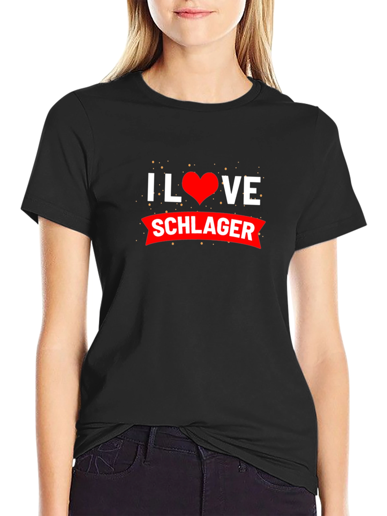 I Love Schlager Black T-Shirt