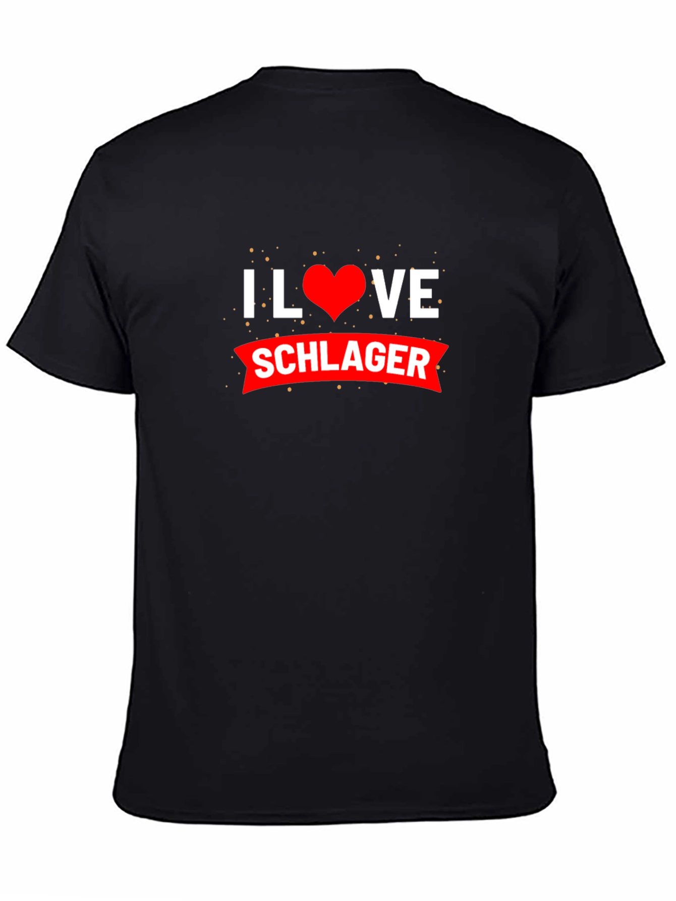 I Love Schlager Black T-Shirt