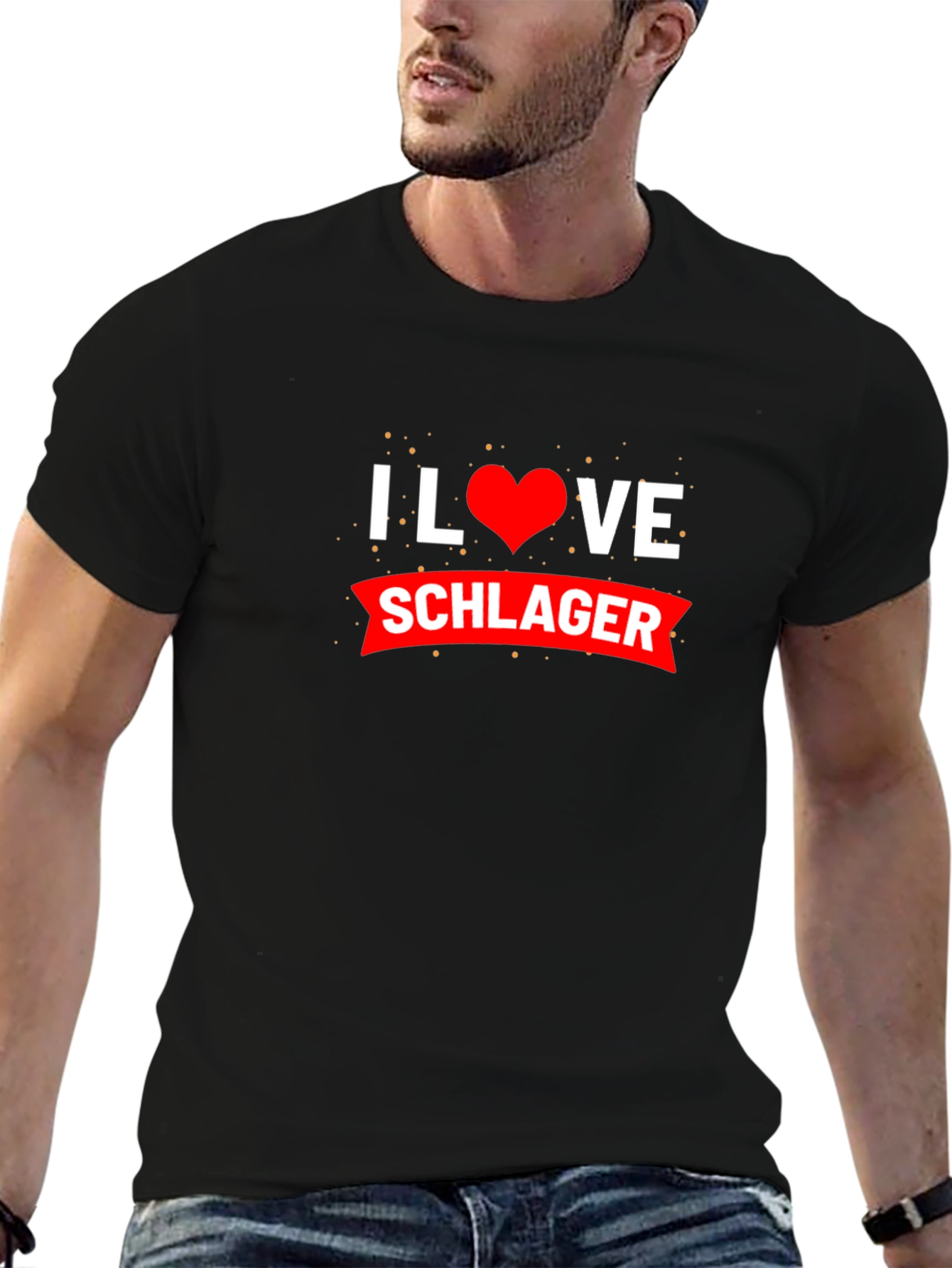I Love Schlager Black T-Shirt