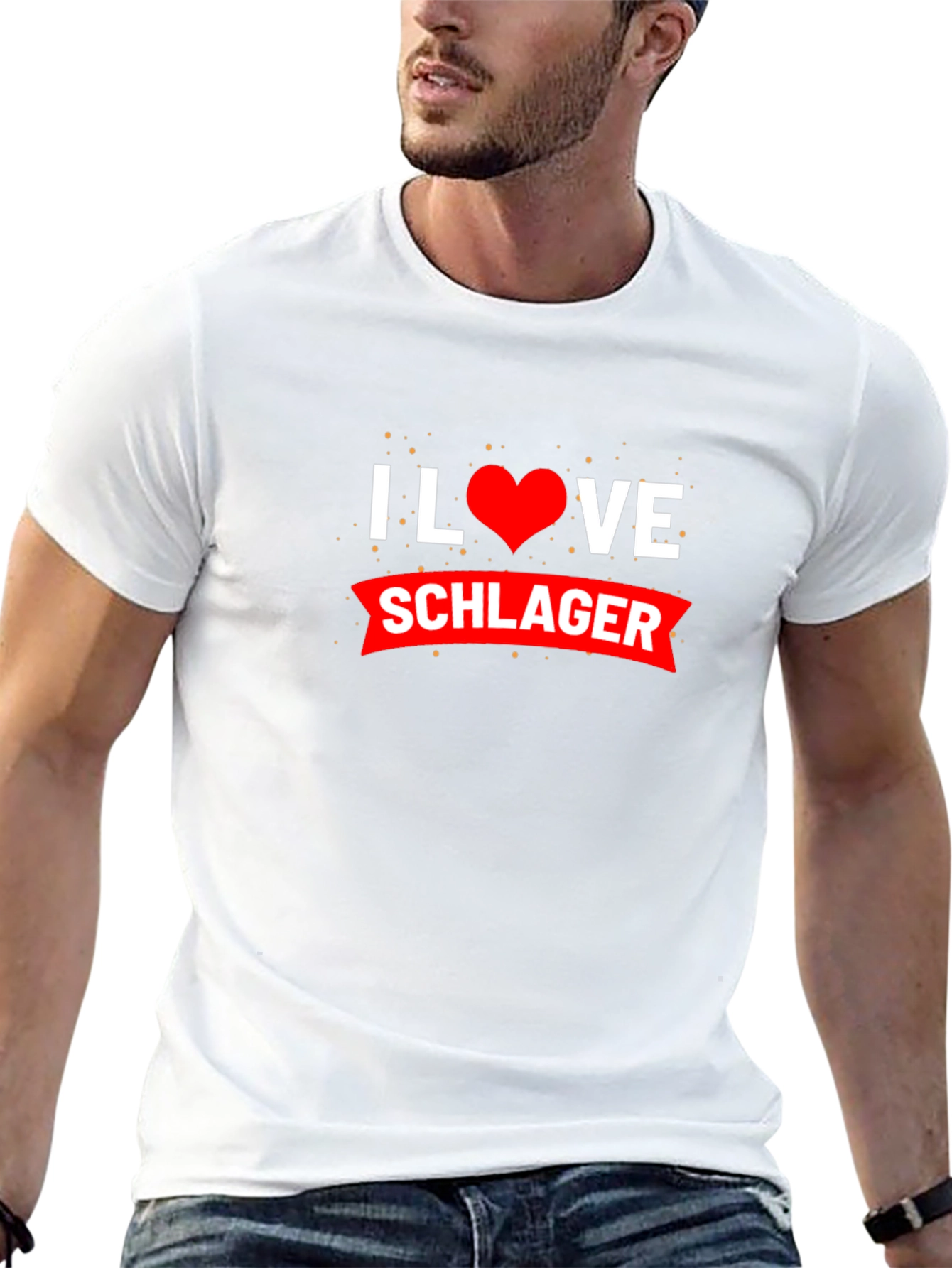 I Love Schlager Black T-Shirt