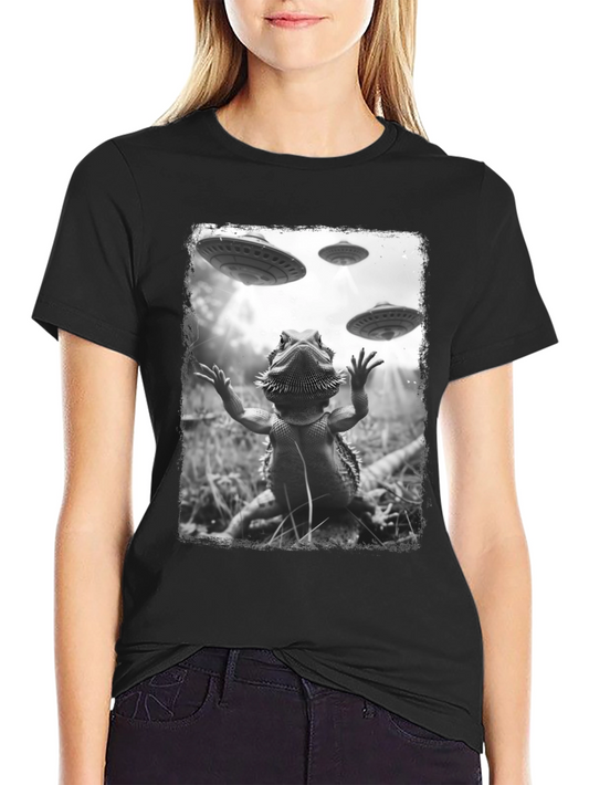 Bearded Dragon UFO Abduction T-Shirt