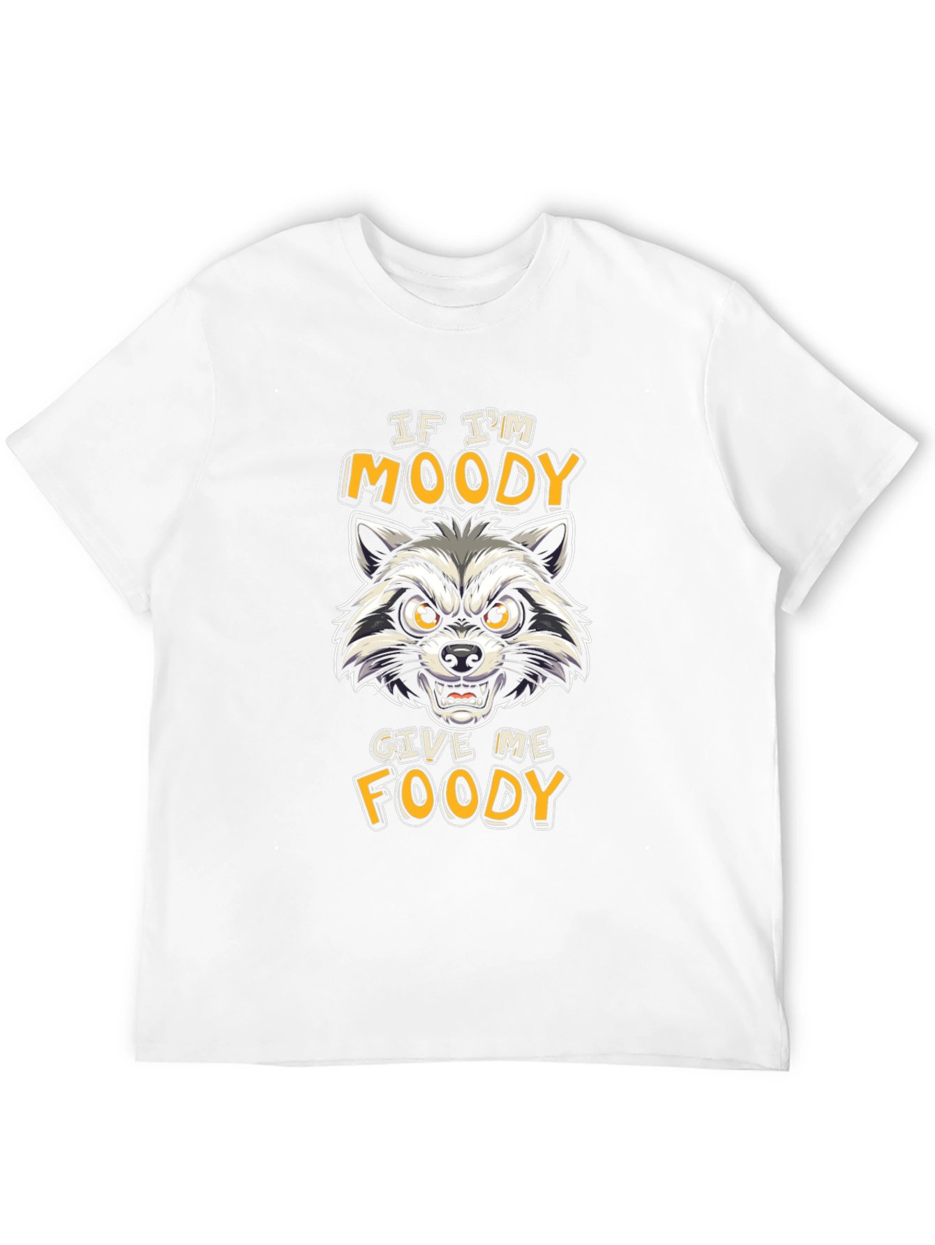 Moody Raccoon Graphic T-Shirt - Funny Foodie Tee