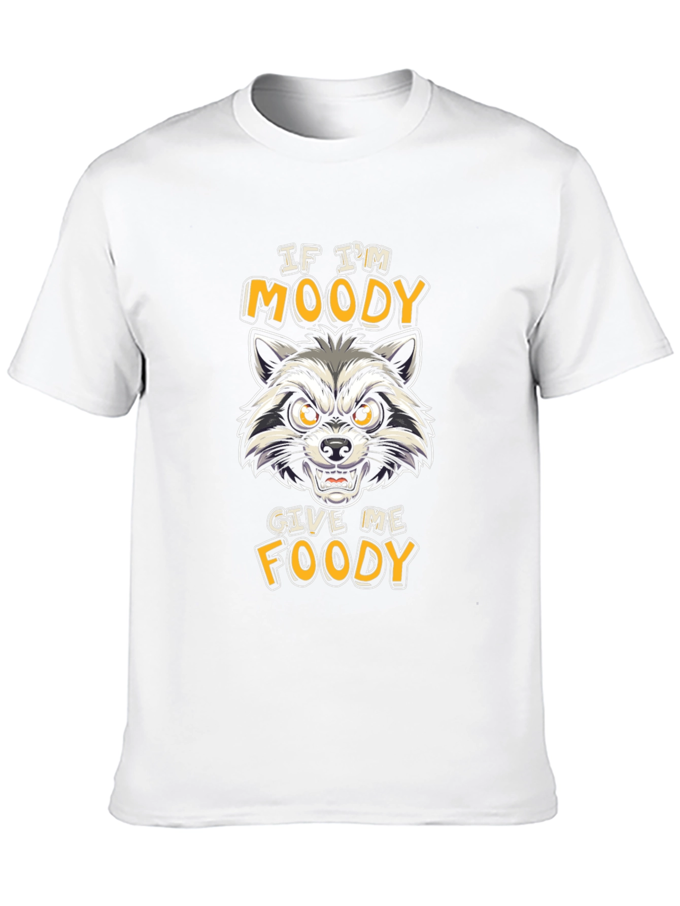 Moody Raccoon Graphic T-Shirt - Funny Foodie Tee