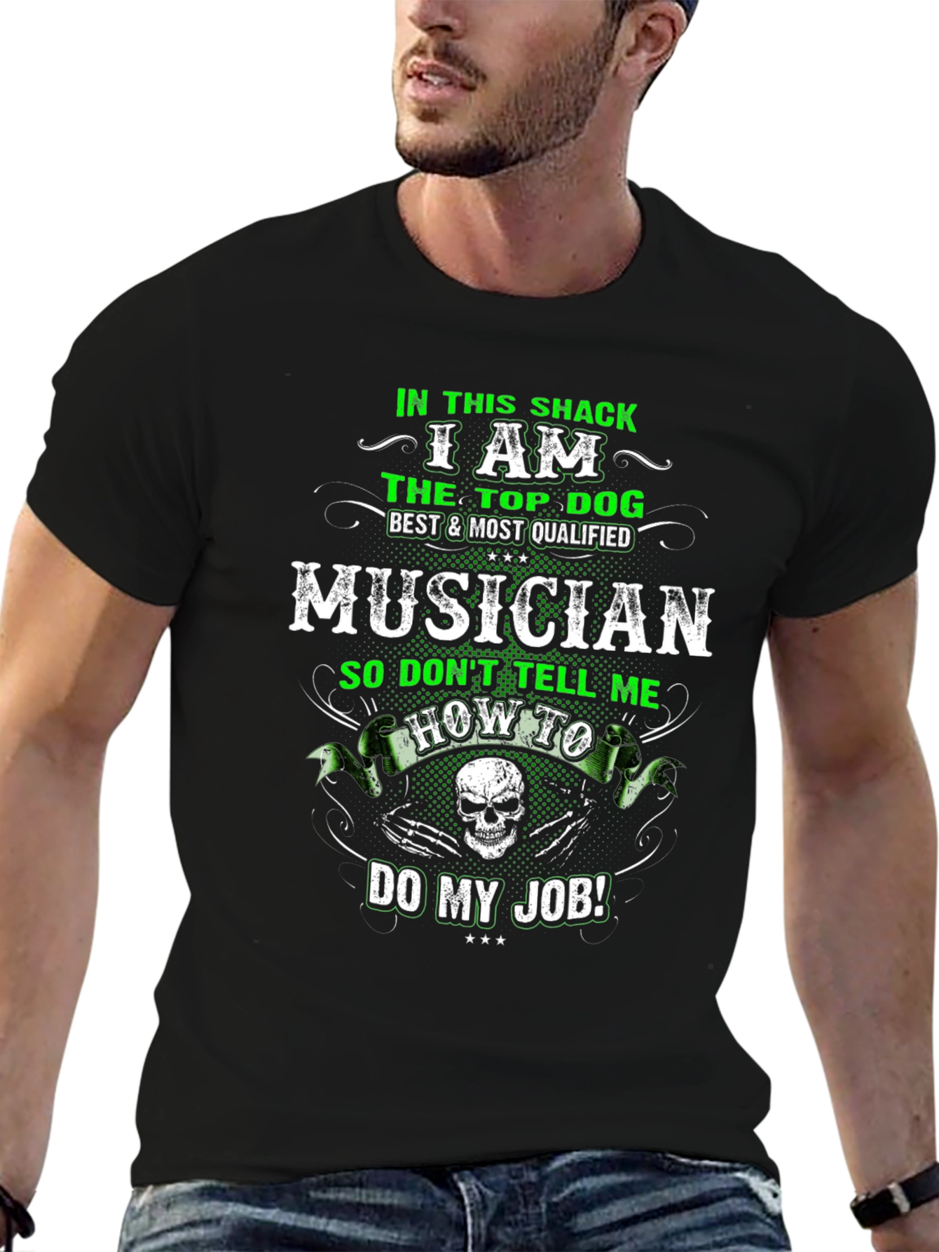 Musician Top Dog Graphic T-Shirt