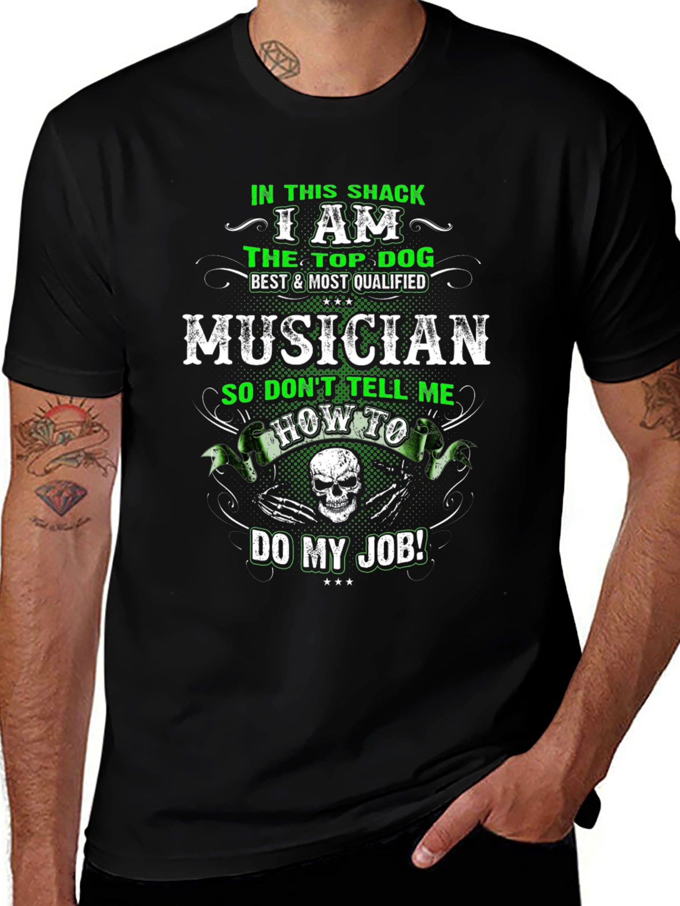 Musician Top Dog Graphic T-Shirt
