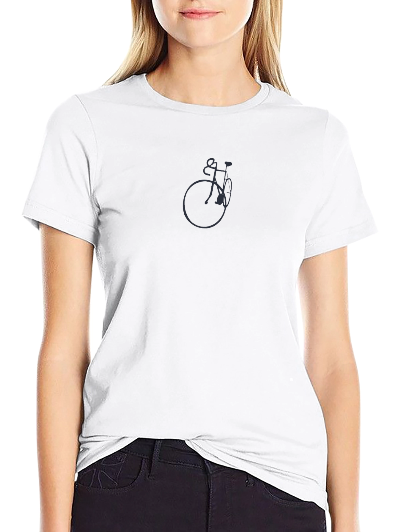 Minimalist Bike Graphic T-Shirt - Black